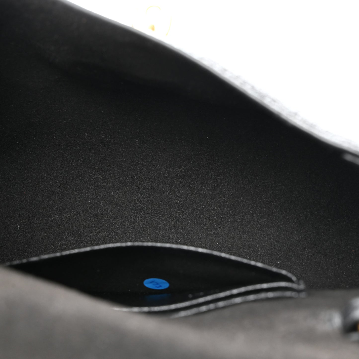 Glossy Goatskin Mini Lily Flap Black