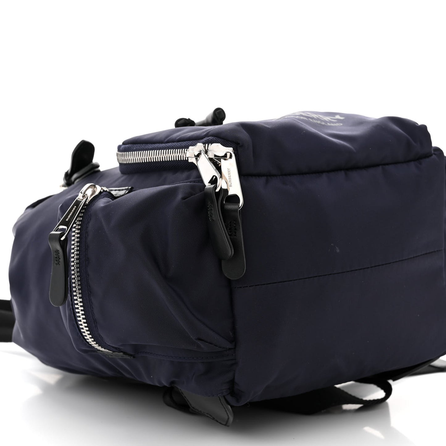 Nylon Logo Print Medium Rucksack Backpack Ink Blue