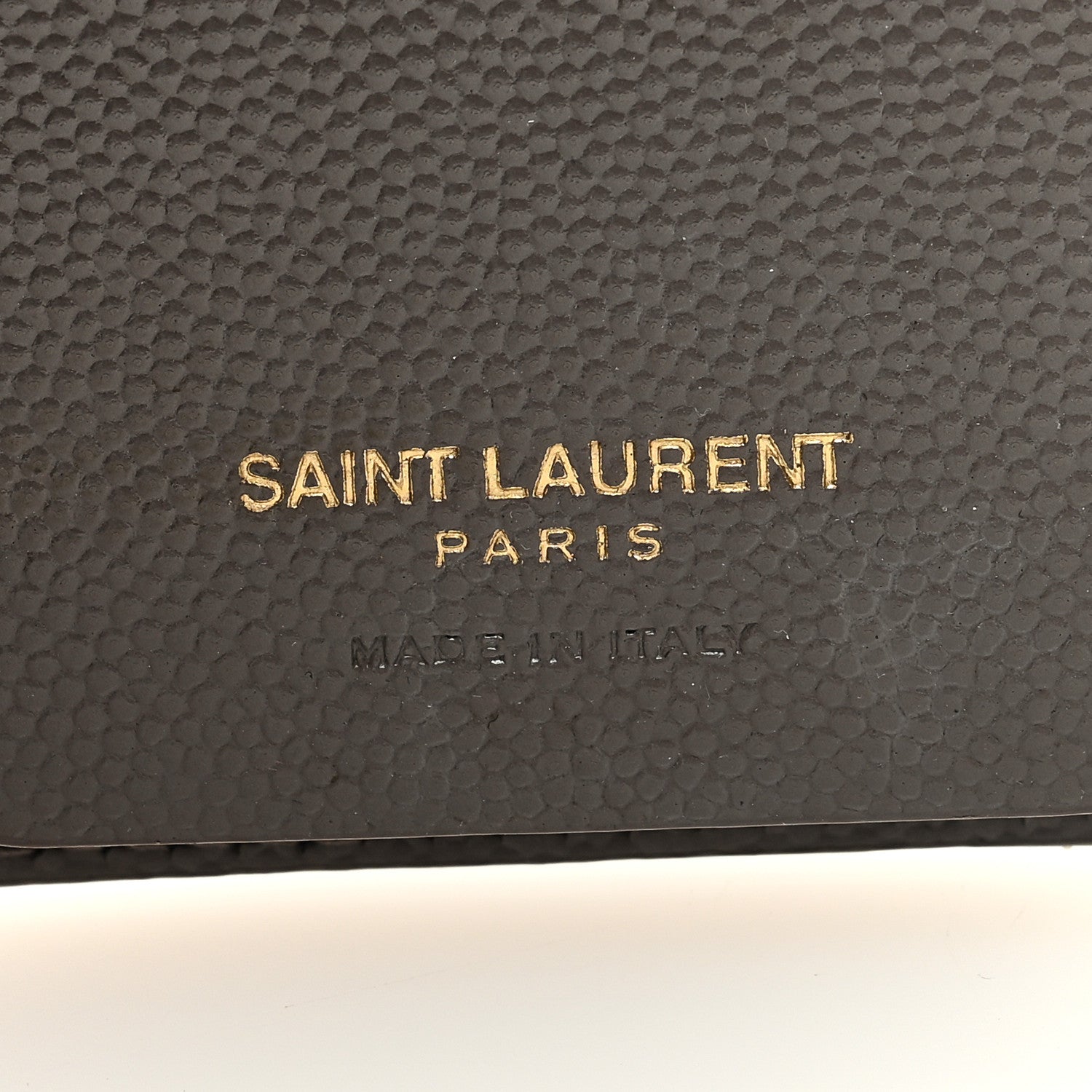 Saint Laurent Grain de Poudre Matelasse Cassandre Monogram Slim Key Case Fog 6 of 6