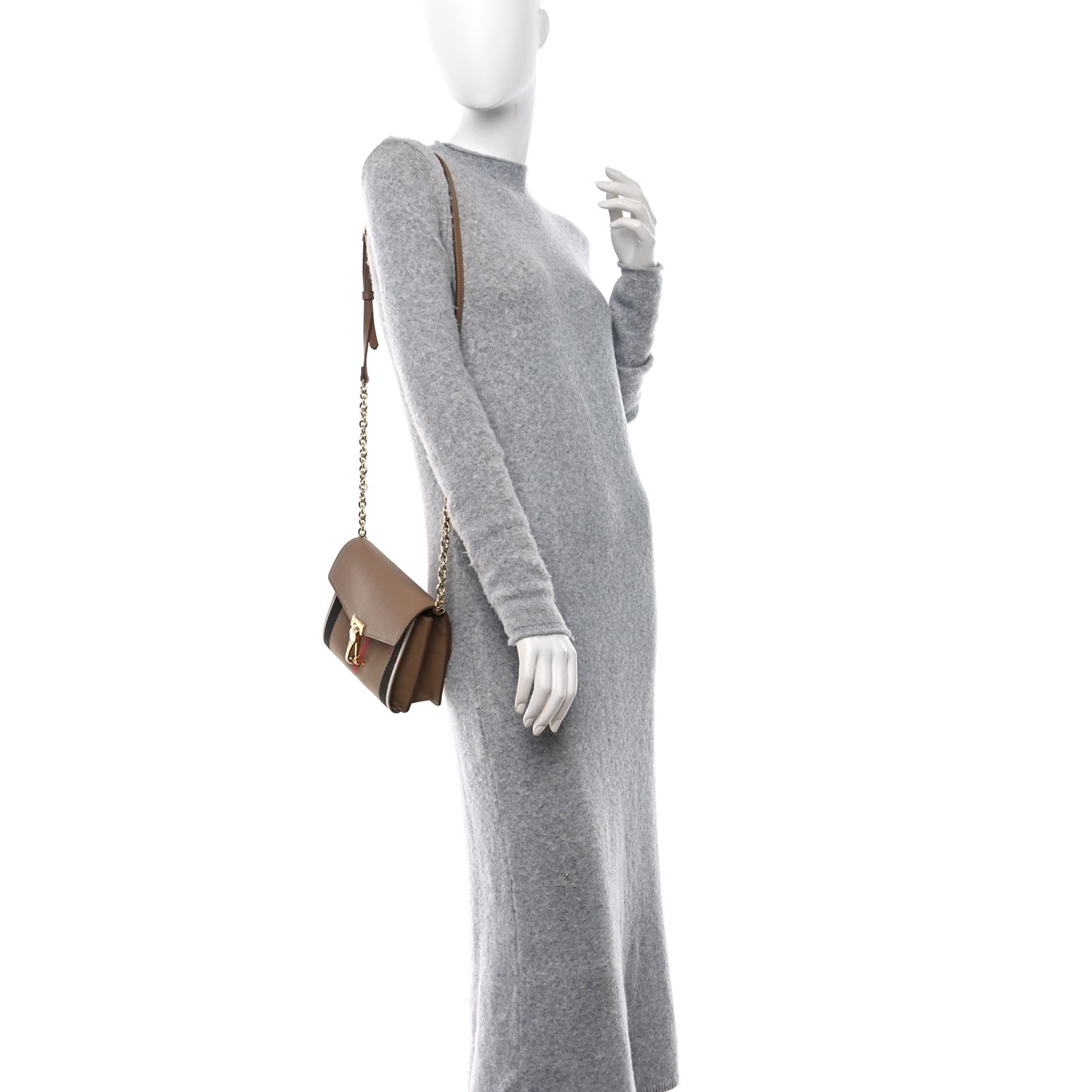 Derby Calfskin House Check Baby Macken Crossbody Bag Camel