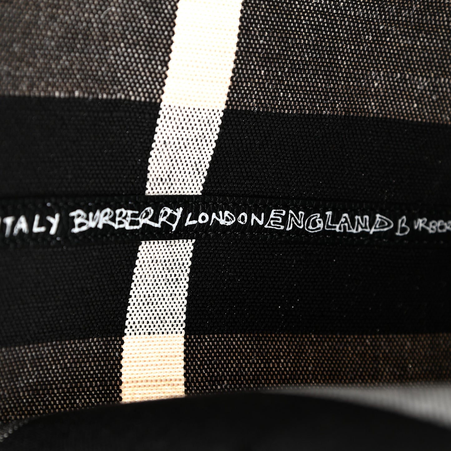 Coated Canvas Mega Check Medium Doodle Tote Black
