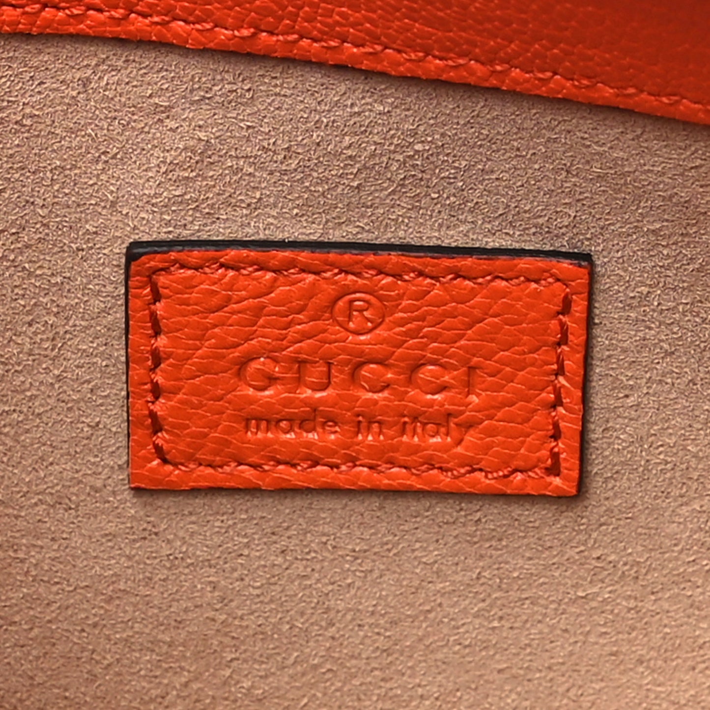 Goatskin Mini Aphrodite Shoulder Bag Orange