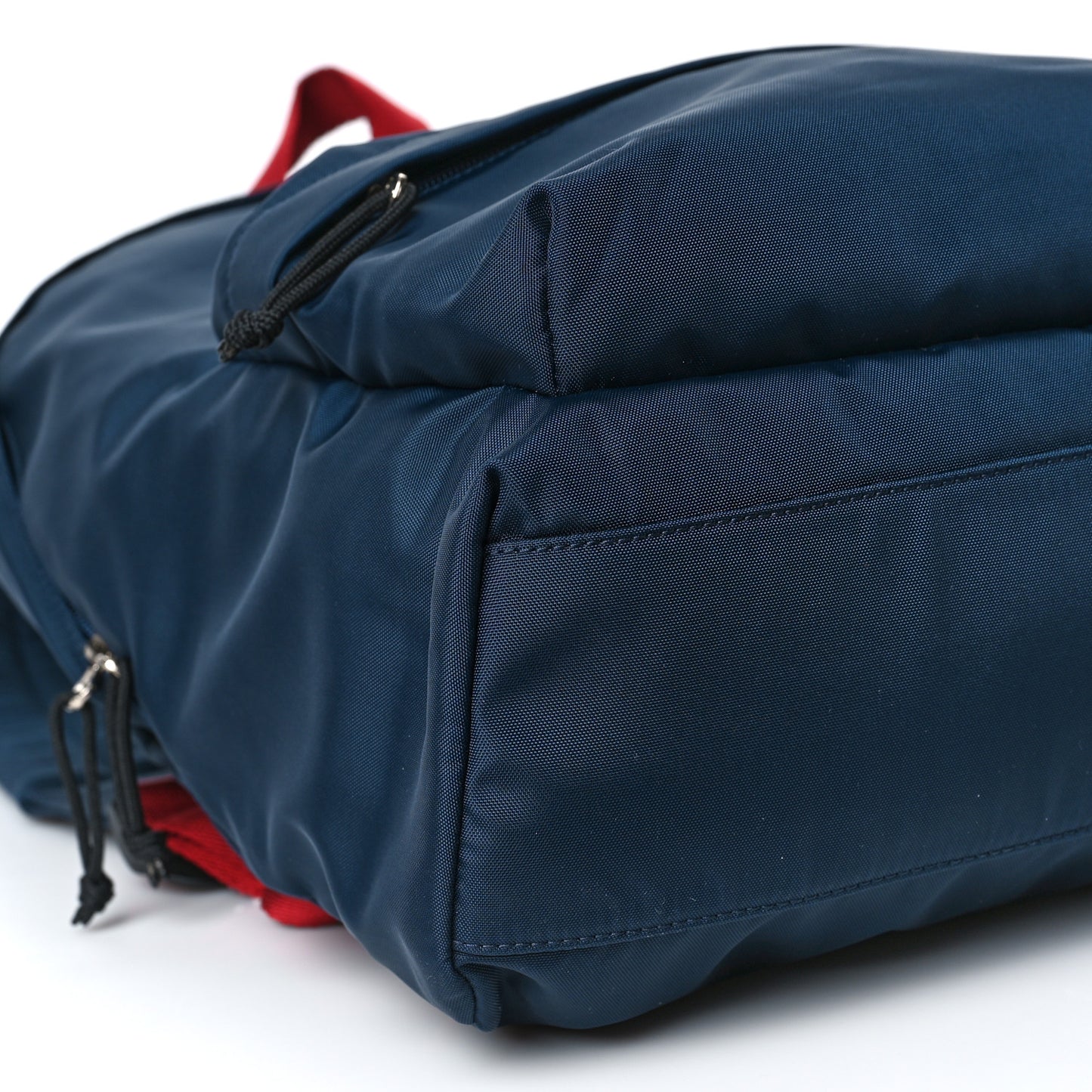 Sport Nylon Logo Embroidered Large Wheel Backpack Navy Blue Red