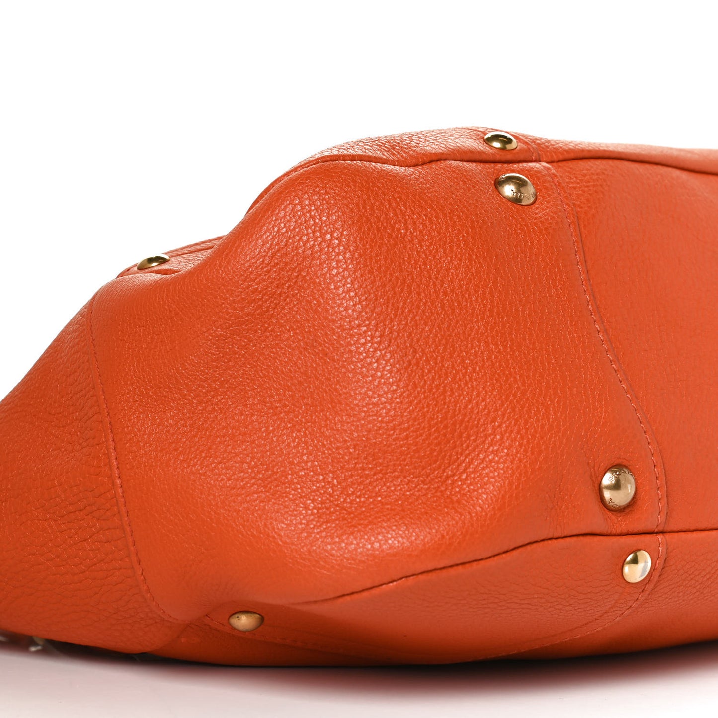 Vitello Daino Pushlock Tote Papaya