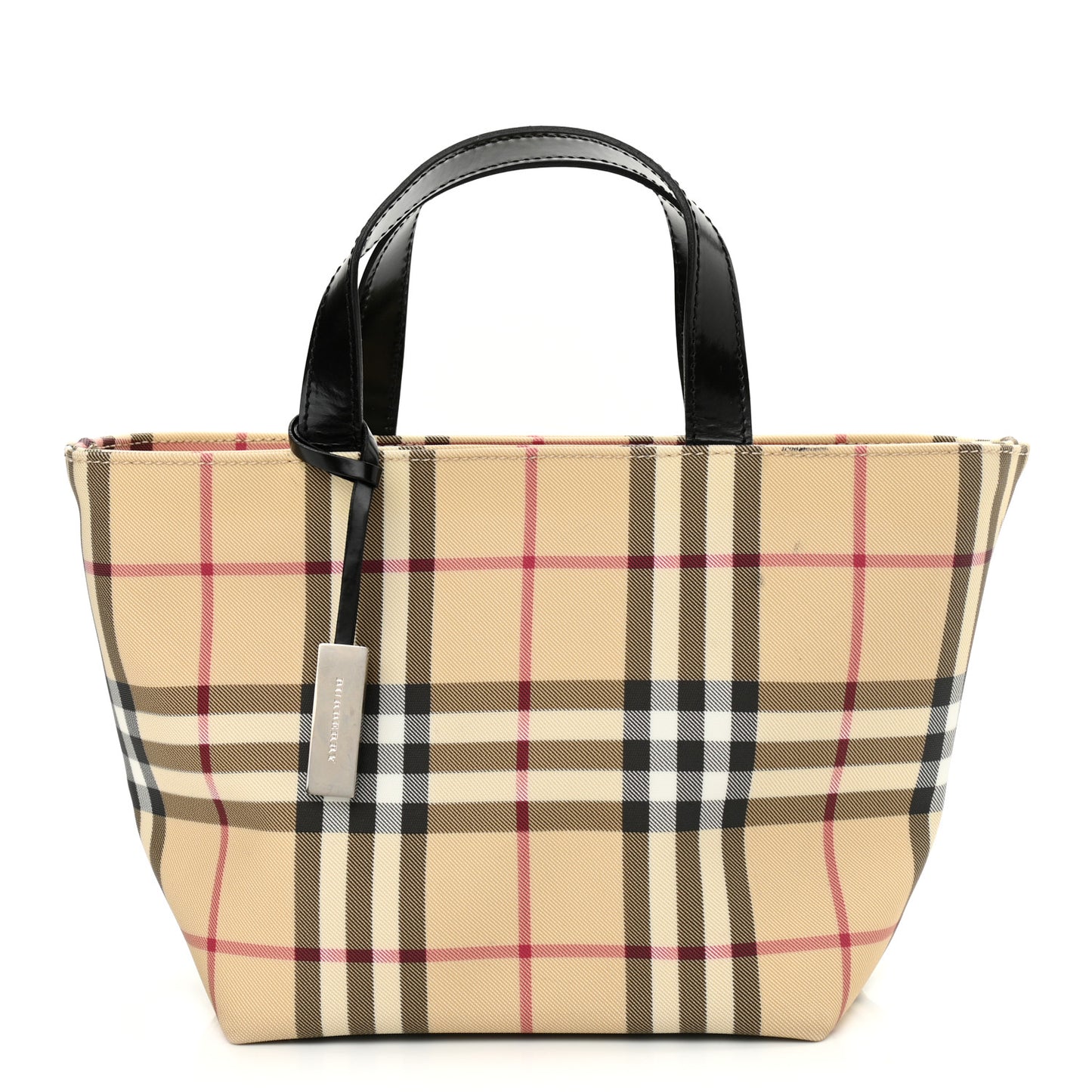House Check Small Tote Black