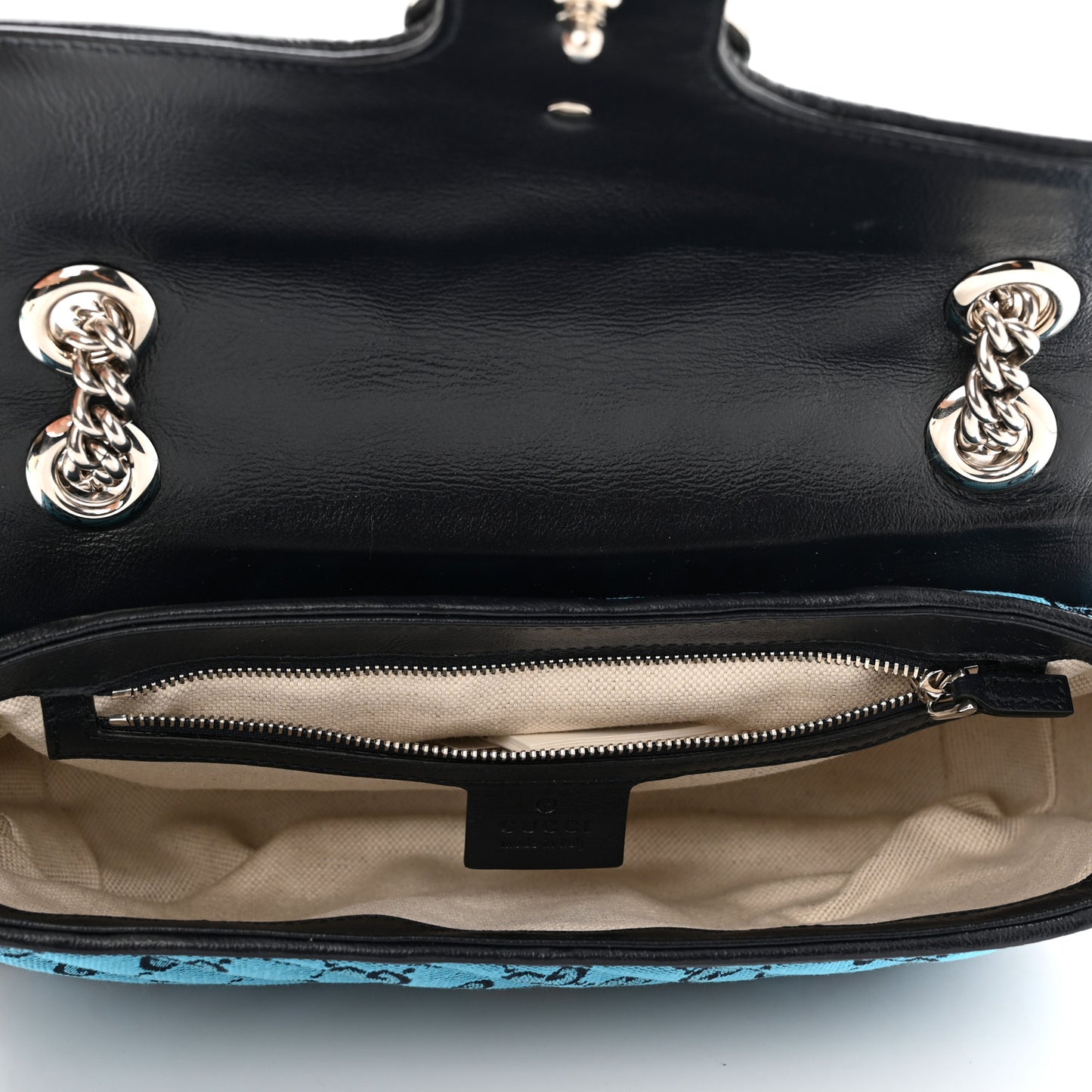Monogram Multicolor Matelasse Diagonal Small GG Marmont Shoulder Bag Light Blue
