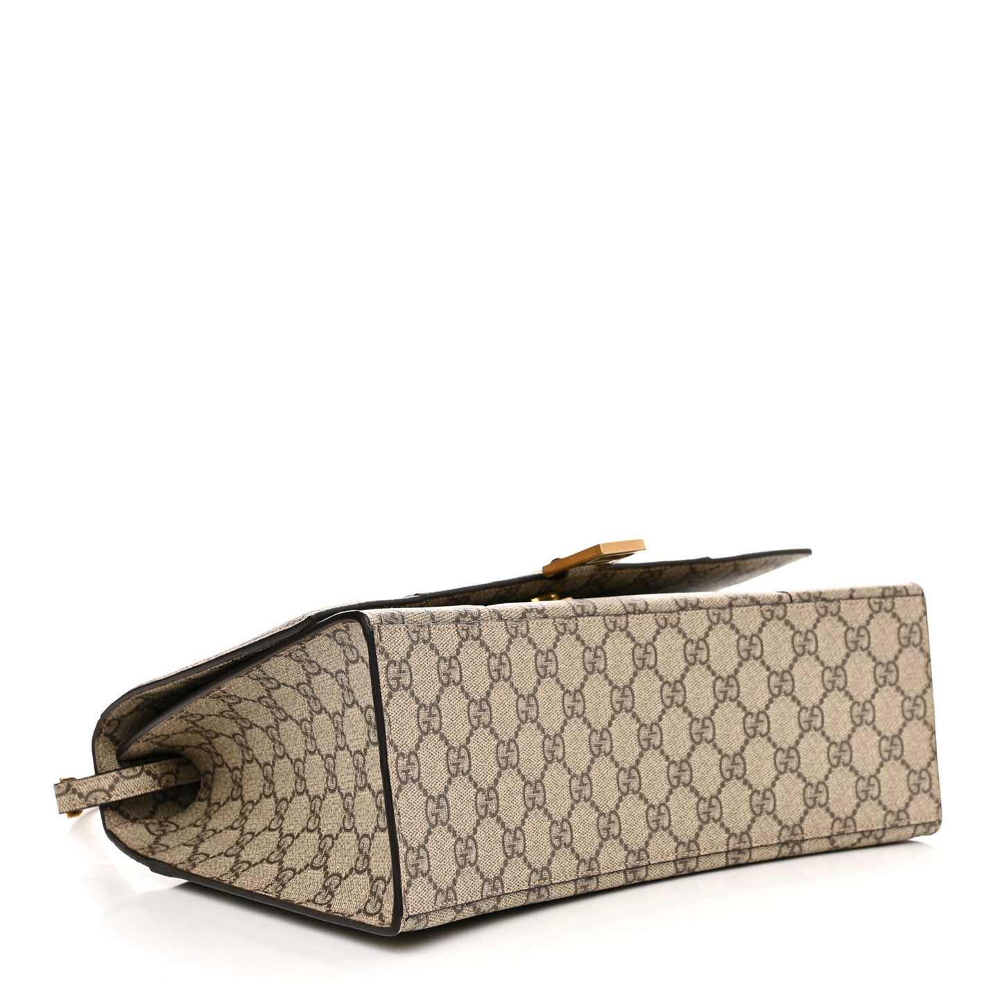 X GUCCI GG Supreme Monogram Medium Hourglass Top Handle Bag Beige Ebony