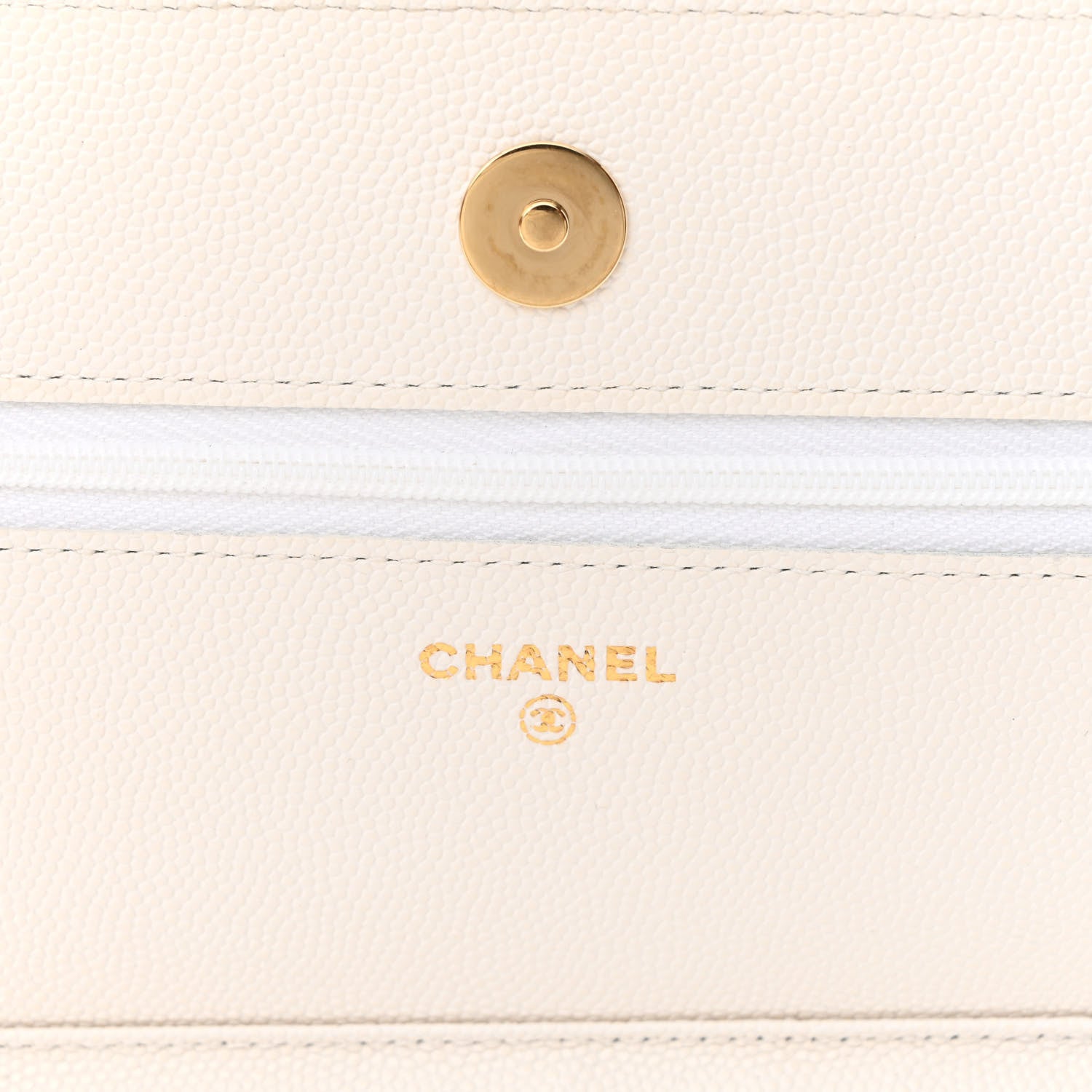 Chanel Caviar Quilted Wallet On Chain WOC White 6 of 13