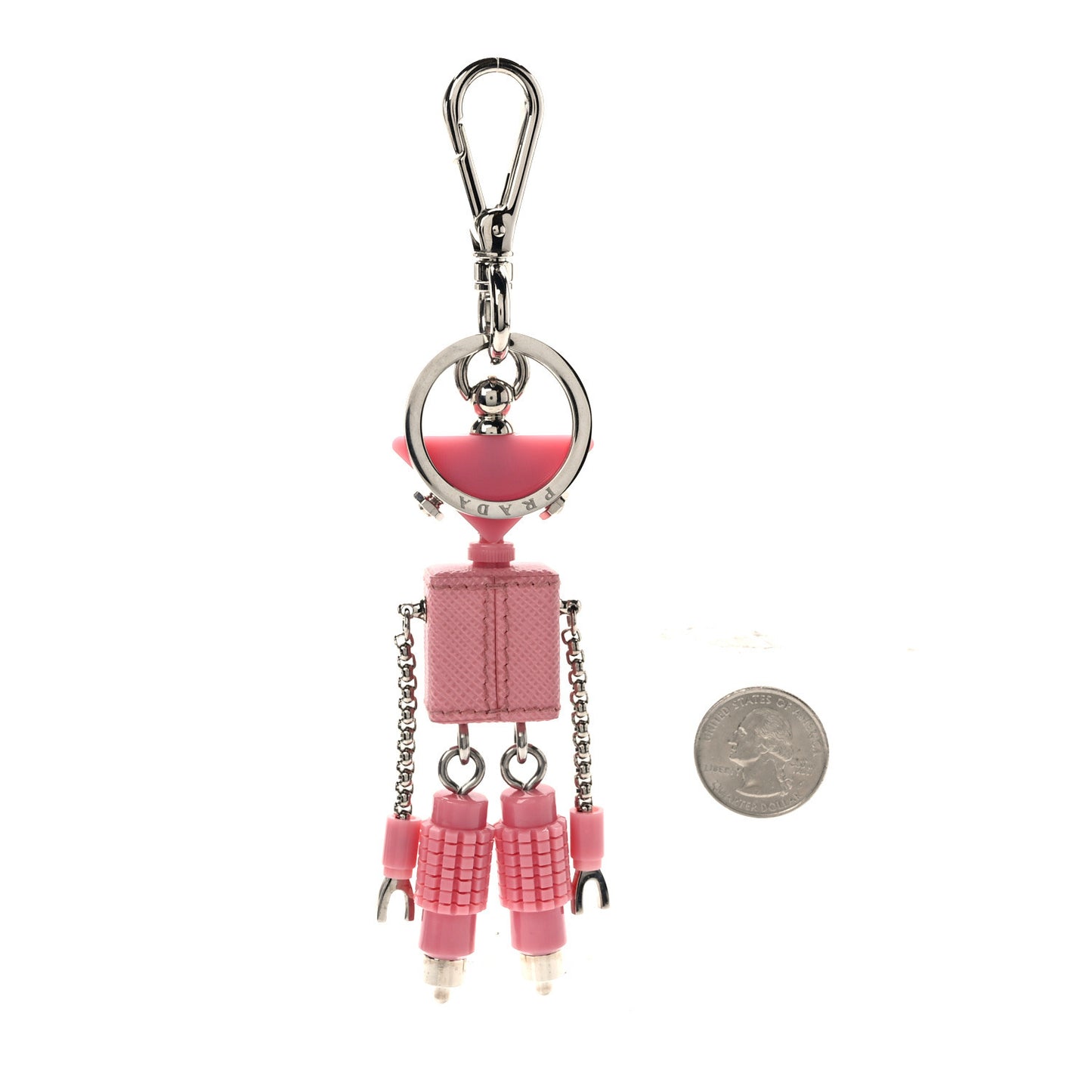 Saffiano Edward Robot Trick Keychain Bubblegum Pink