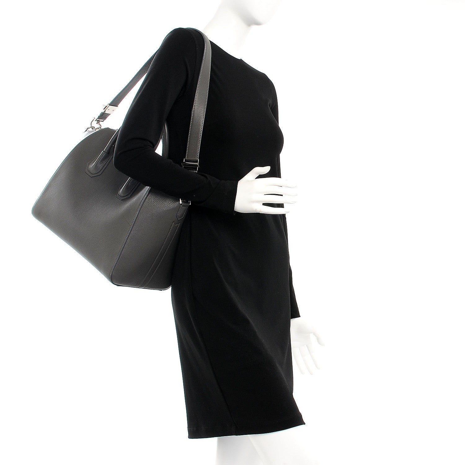Givenchy Sugar Goatskin Medium Antigona Dark Grey 2 of 13