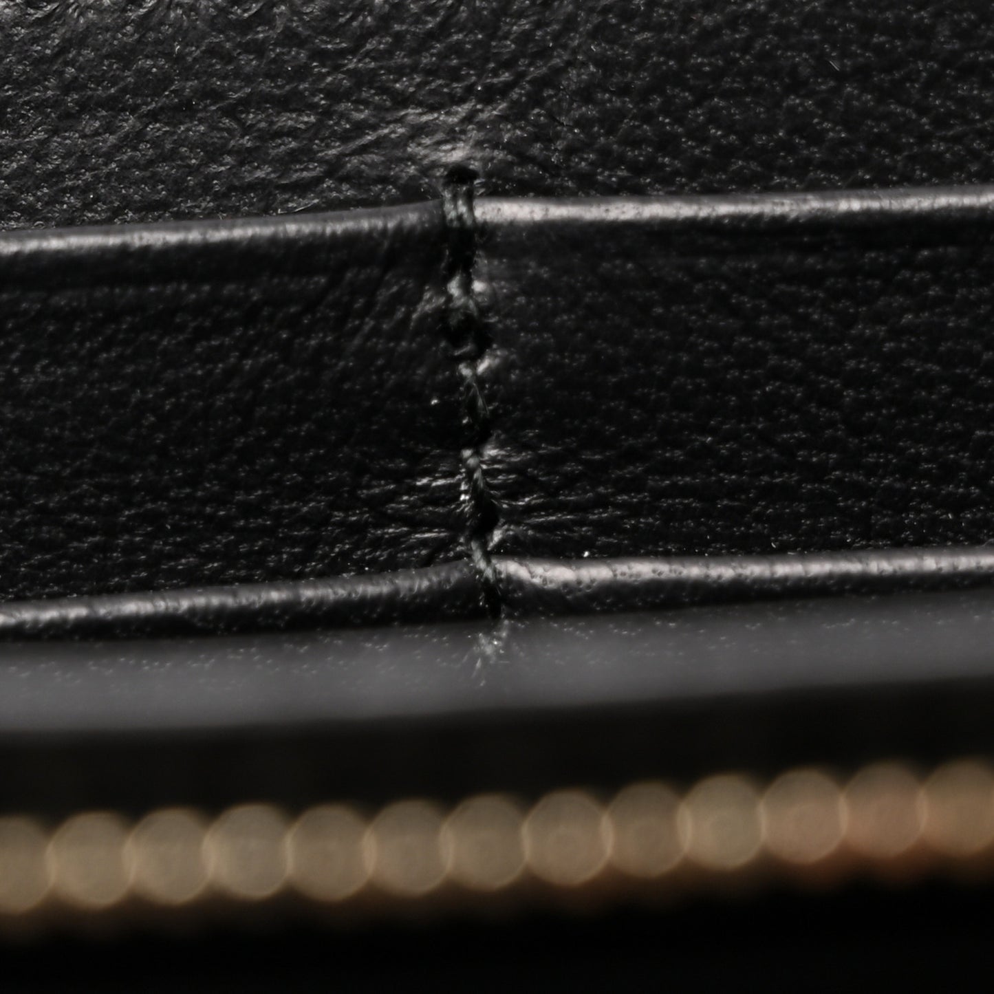 ALEXANDER MCQUEEN Calfskin Studded Wallet on Chain Black