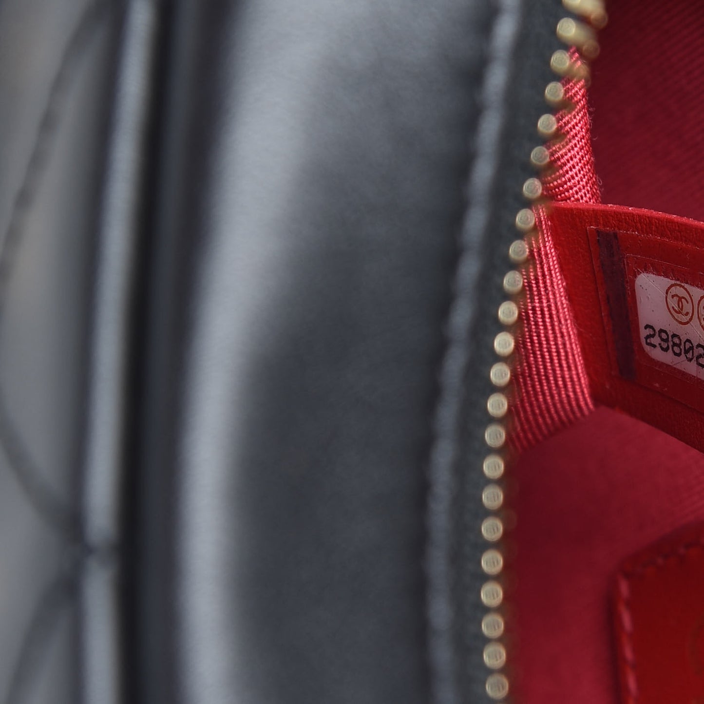 Calfskin Quilted Enchained Camera Case Bag Black
