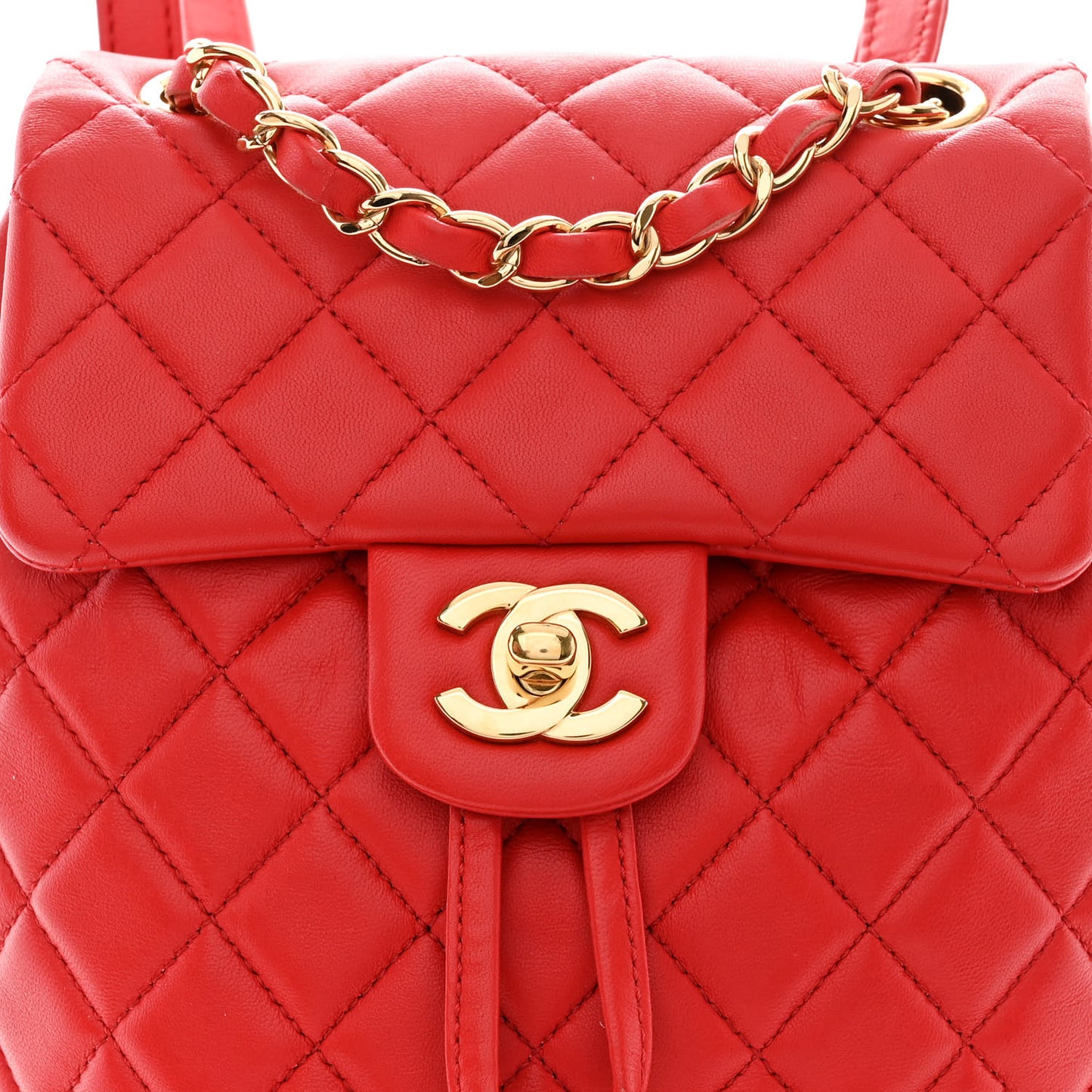 Calfskin Quilted Mini Urban Spirit Backpack Red