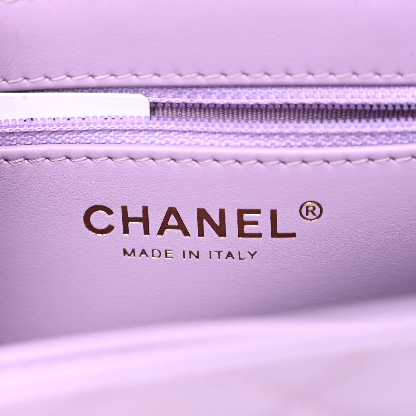 Shiny Aged Calfskin Quilted Nano Kelly Shopper Lilac