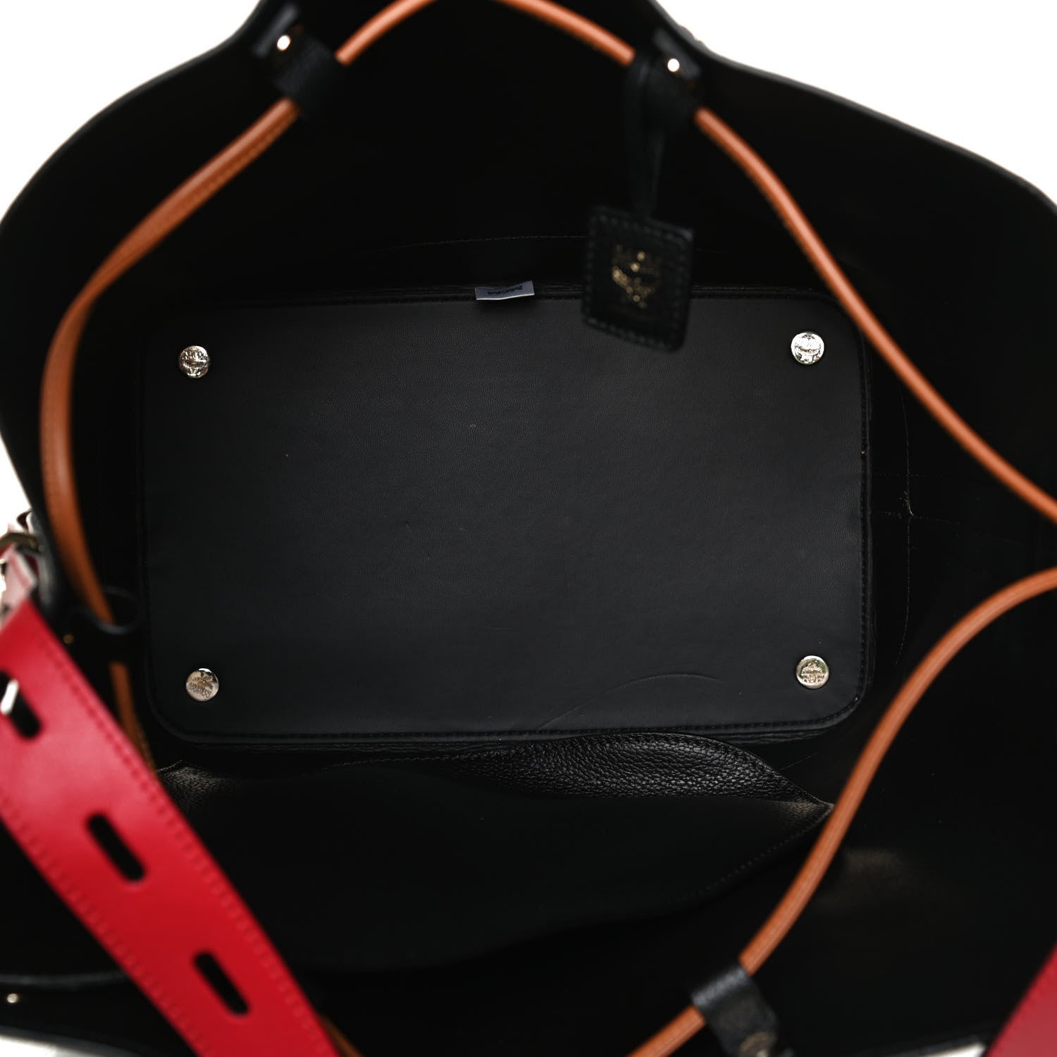 MCM Goatskin Medium Milano Drawstring Bag Black 5 of 12