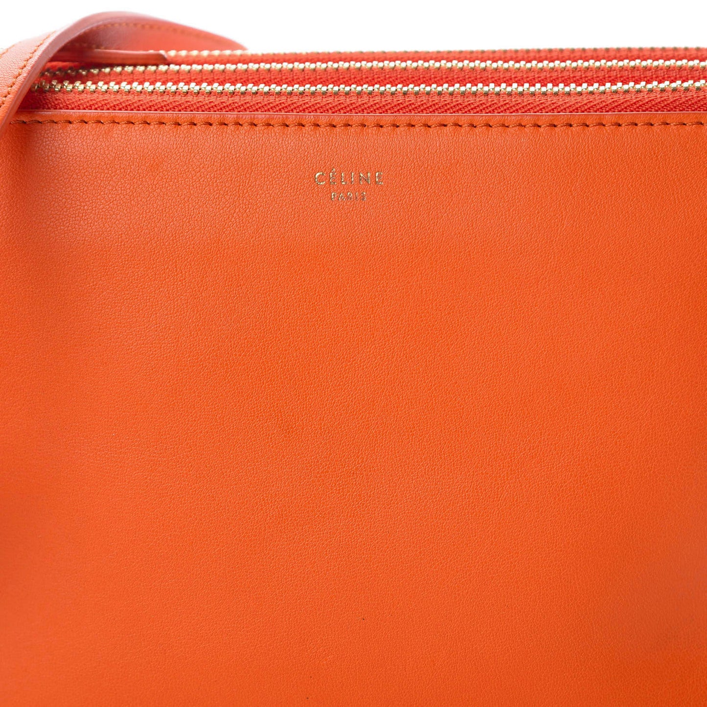 Lambskin Small Trio Crossbody Bag Bright Orange