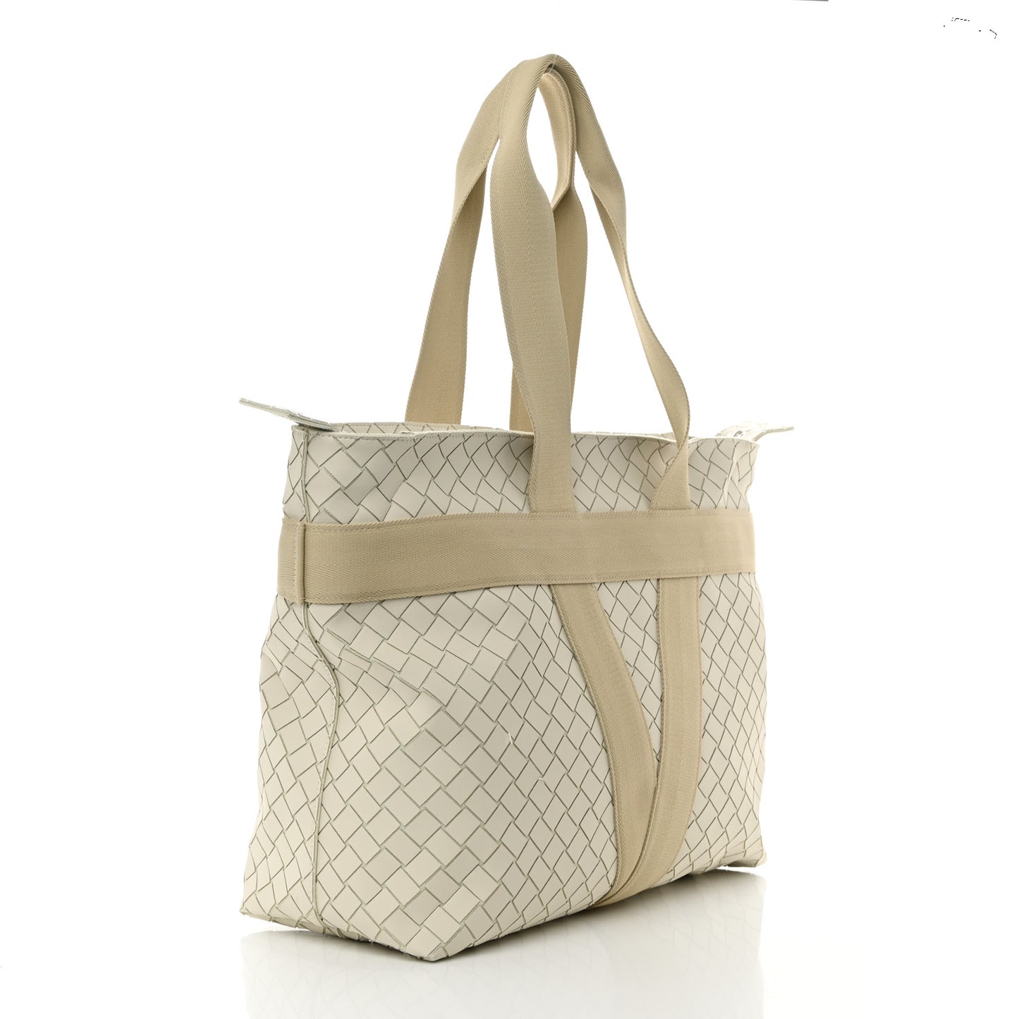 Intreccio Rubber East West Tote White
