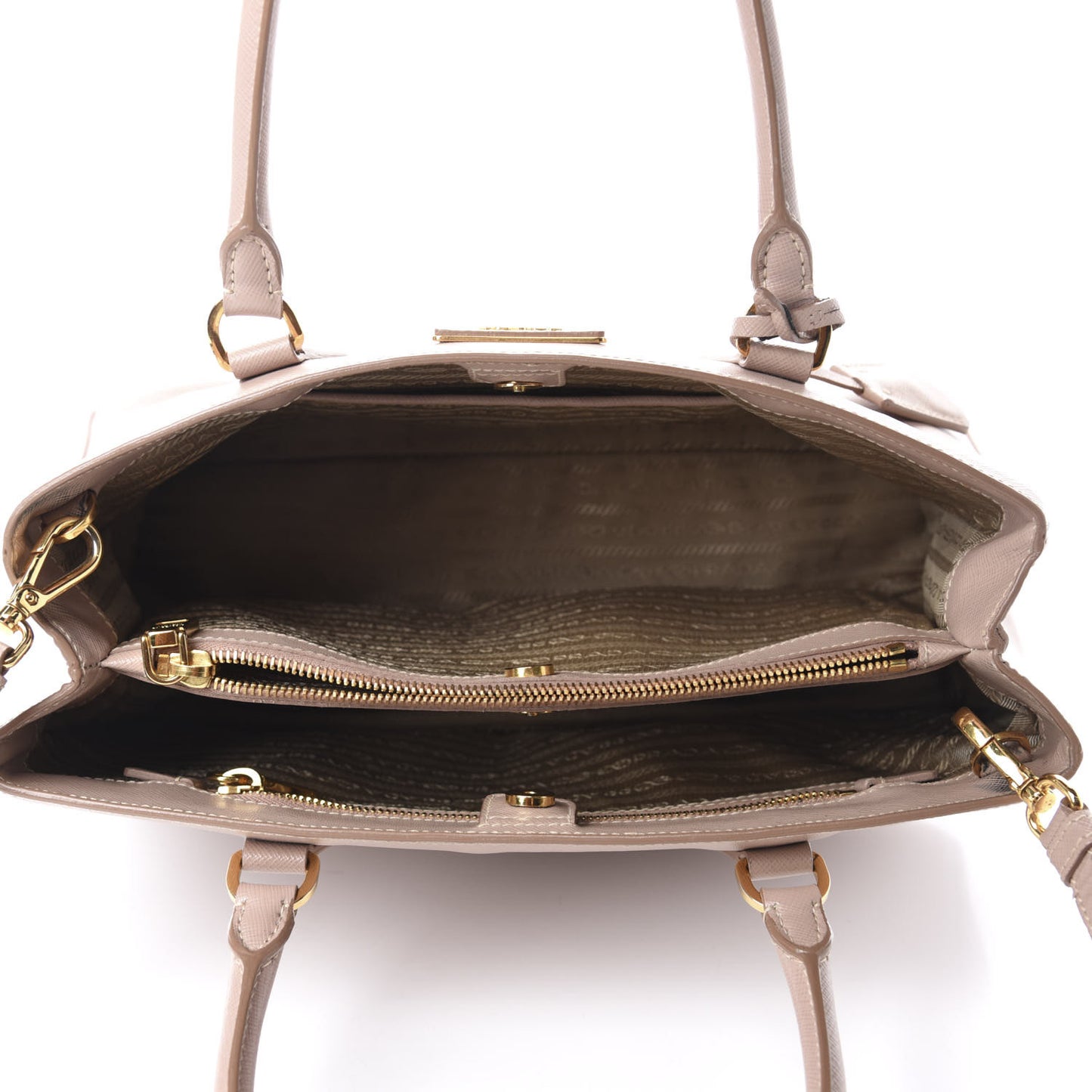 Saffiano Lux Medium Tote Cammeo