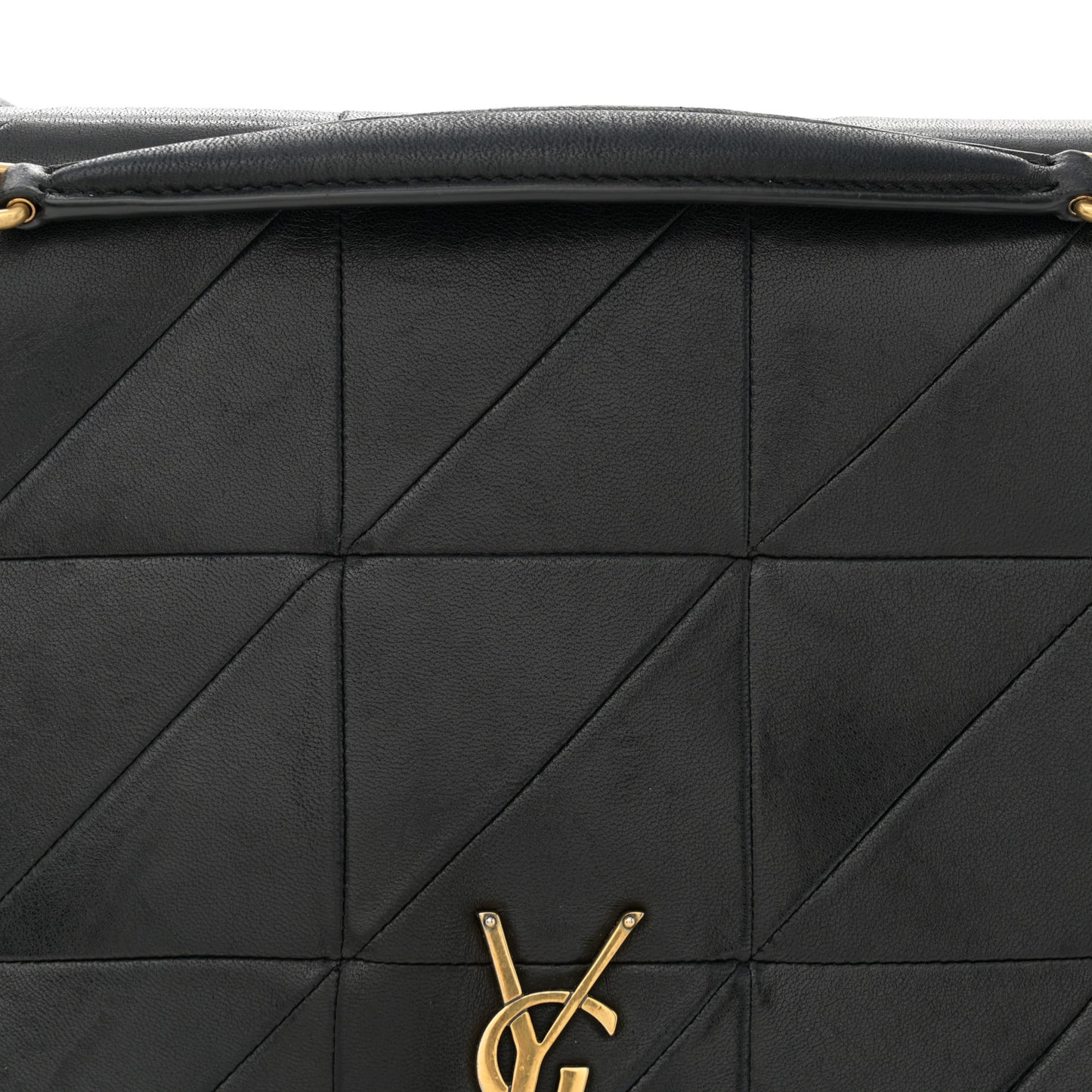 Lambskin Patchwork Monogram Large Jamie Black