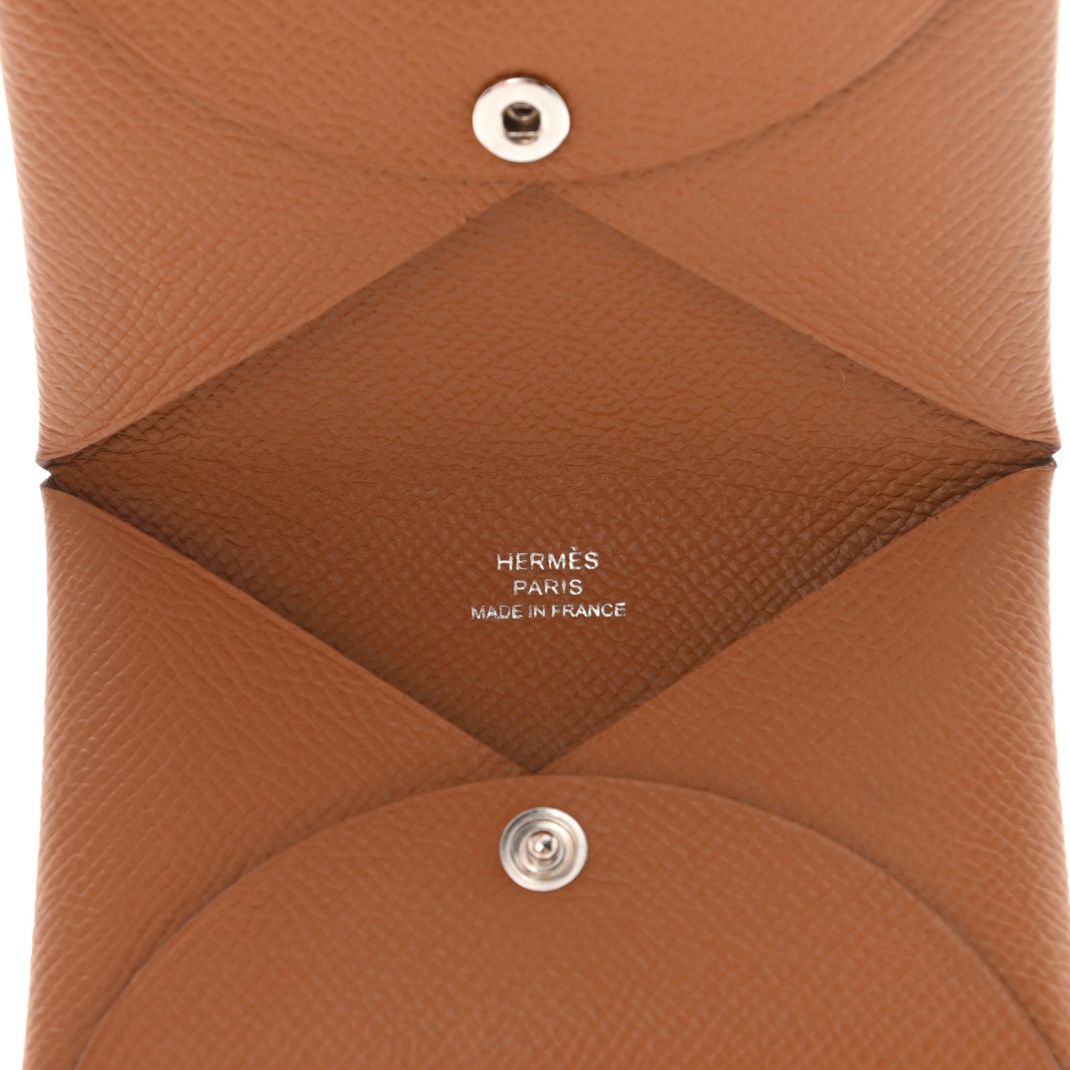 Hermes Epsom Calvi Card Case Gold 4 of 8