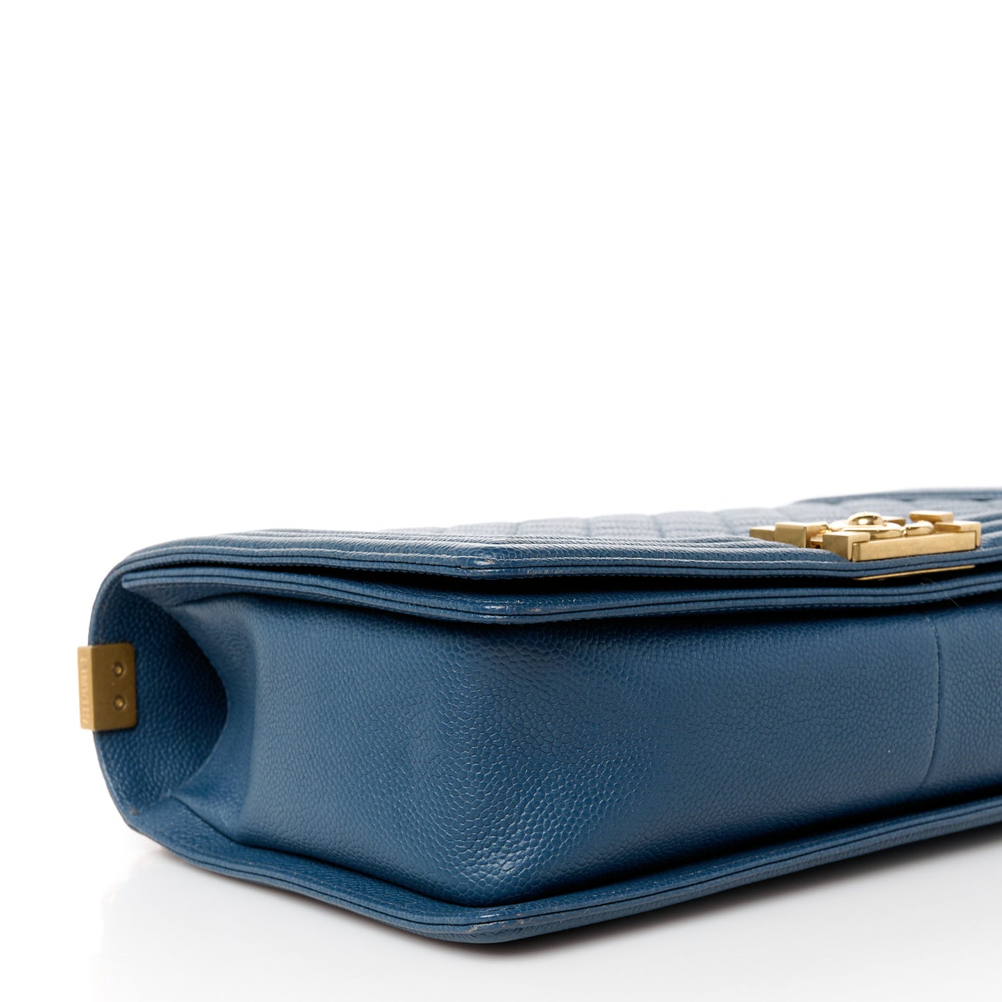 Caviar Quilted New Medium Boy Flap Dark Navy Blue
