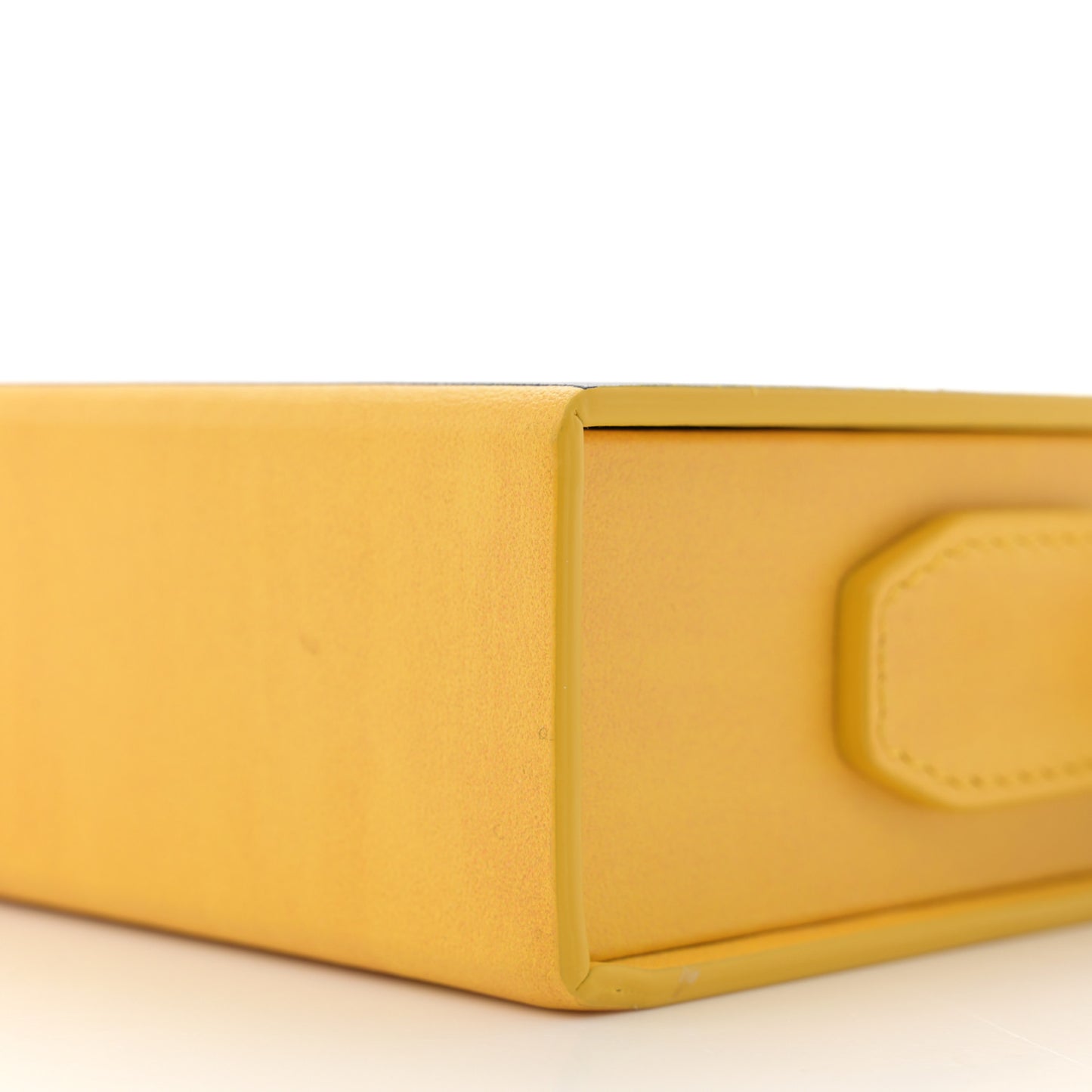 Vitello Fluffy Logo Horizontal Box Crossbody Bag Yellow Box Black