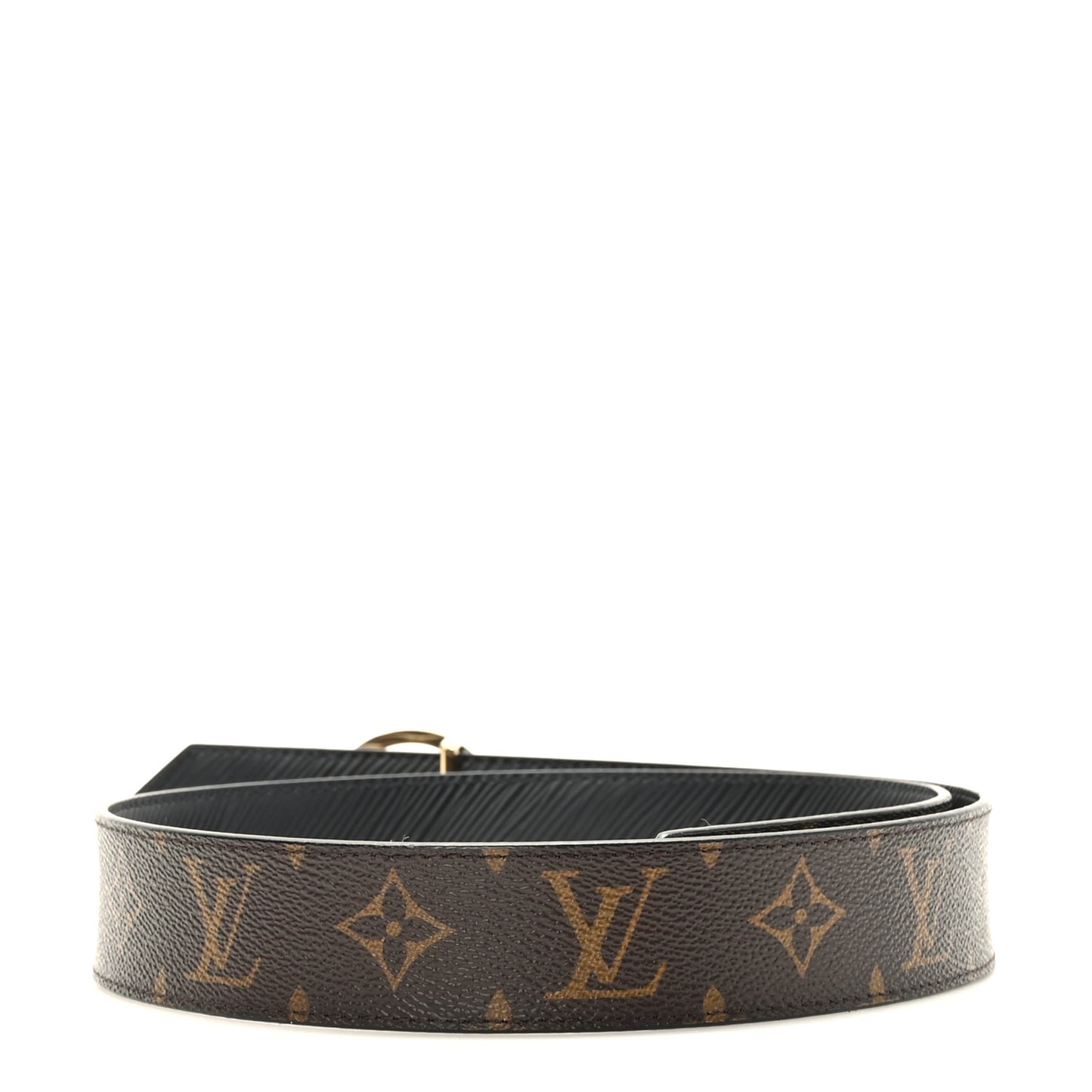 Monogram Epi 35mm LV Circle Reversible Belt 75 30 Black