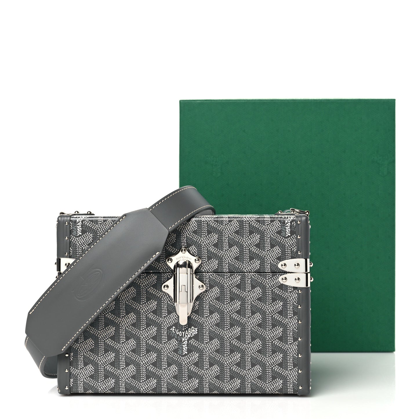 Goyardine Cassette Trunk Bag Grey