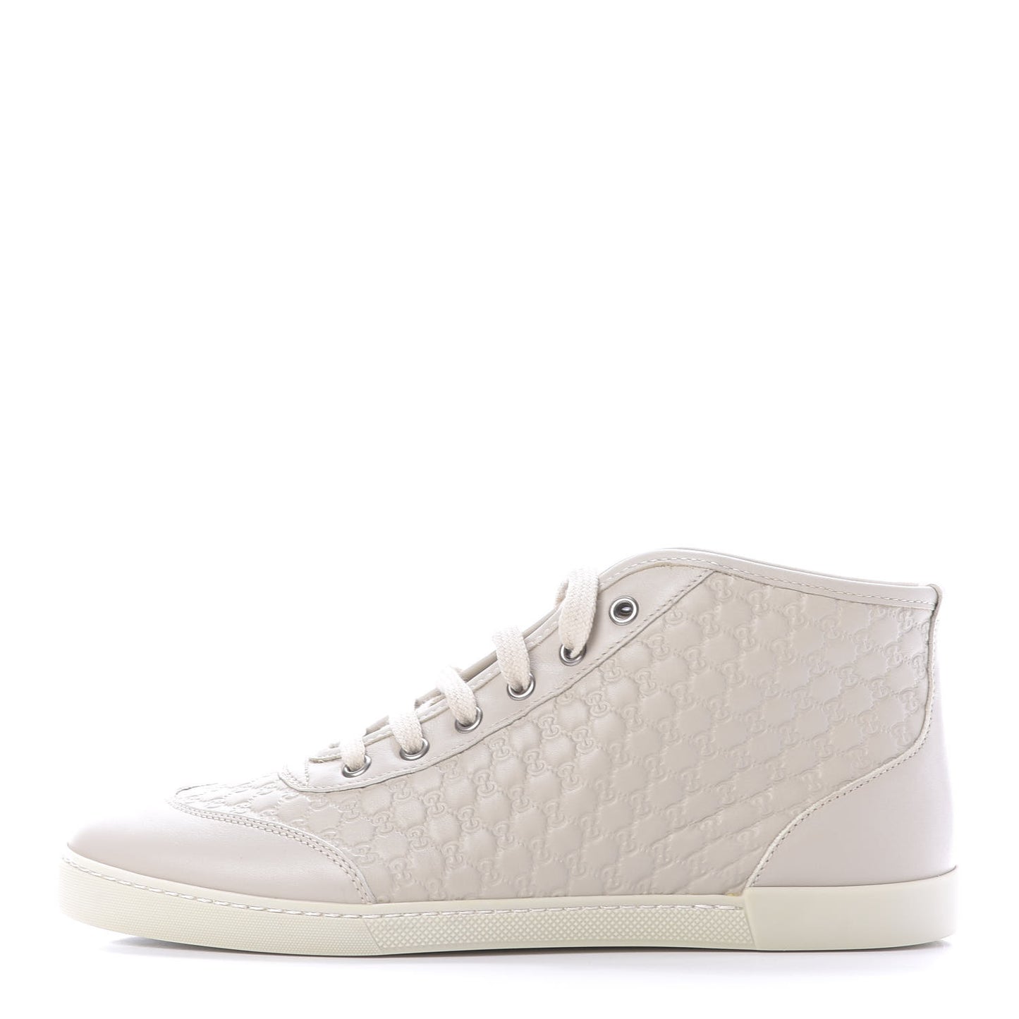 Microguccissima Womens High Top Sneakers 38.5 Off White