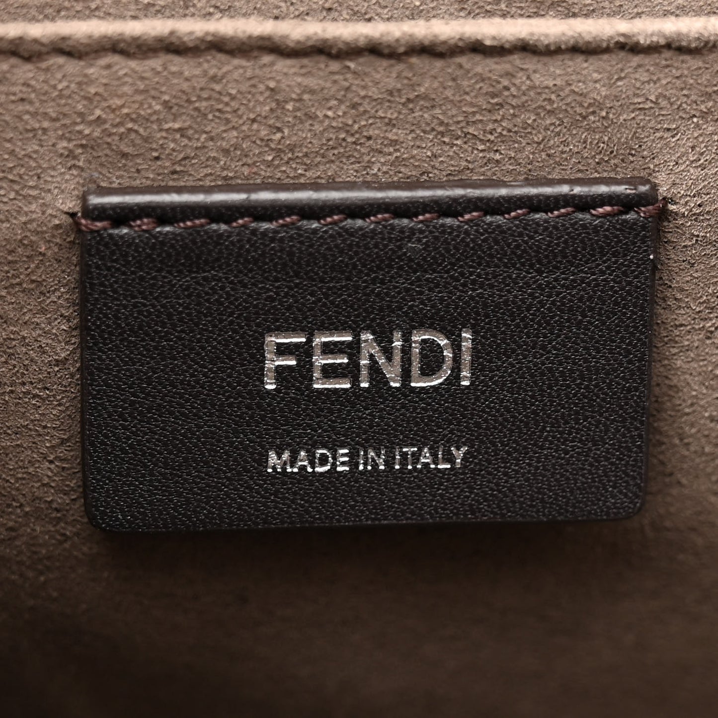 Vitello Century F is Fendi FF Diagonal Inlay Kan I Shoulder Bag Fango Black Fragola
