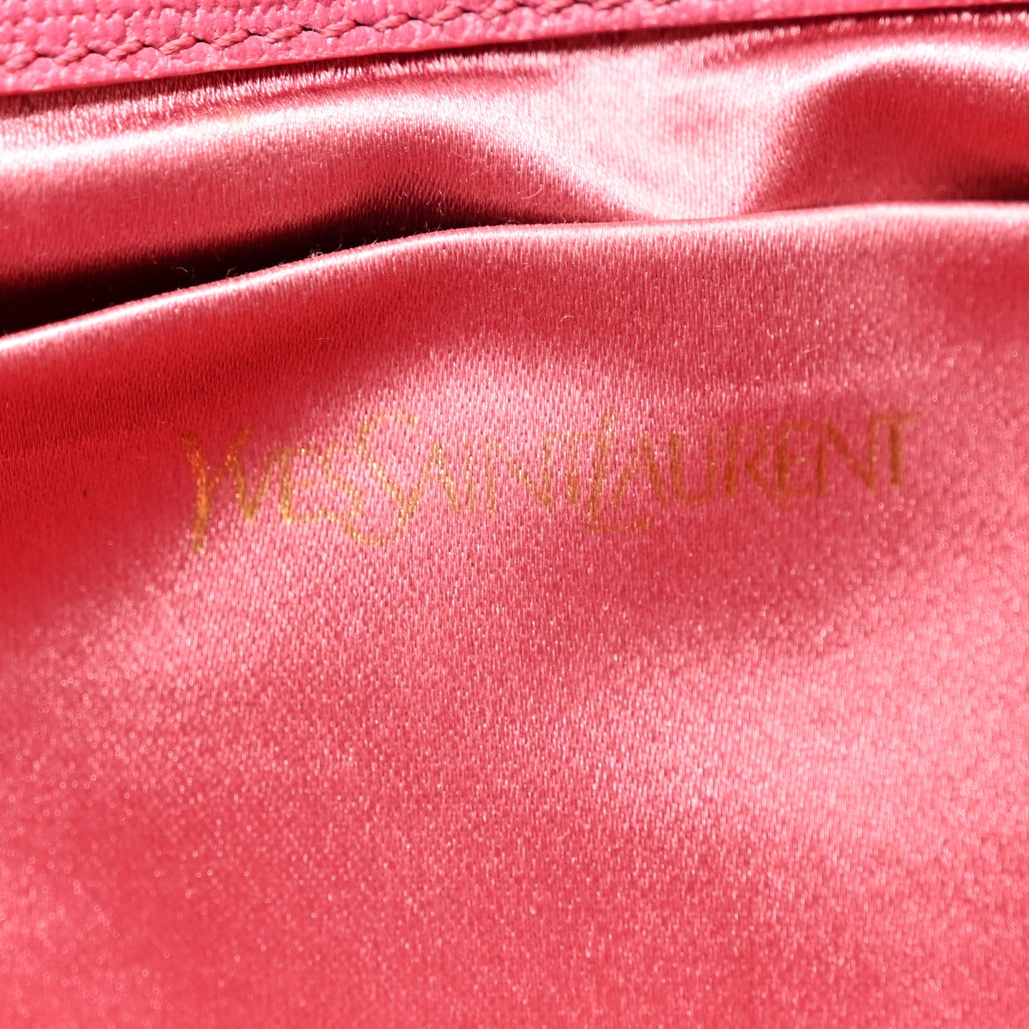 Saint Laurent Textured Calfskin Y Ligne Clutch Fuchsia 6 of 12