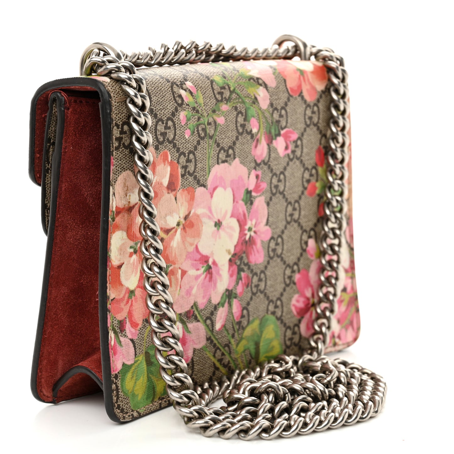 GG Supreme Monogram Blooms Mini Dionysus Shoulder Bag Beige Multicolor Dry Rose
