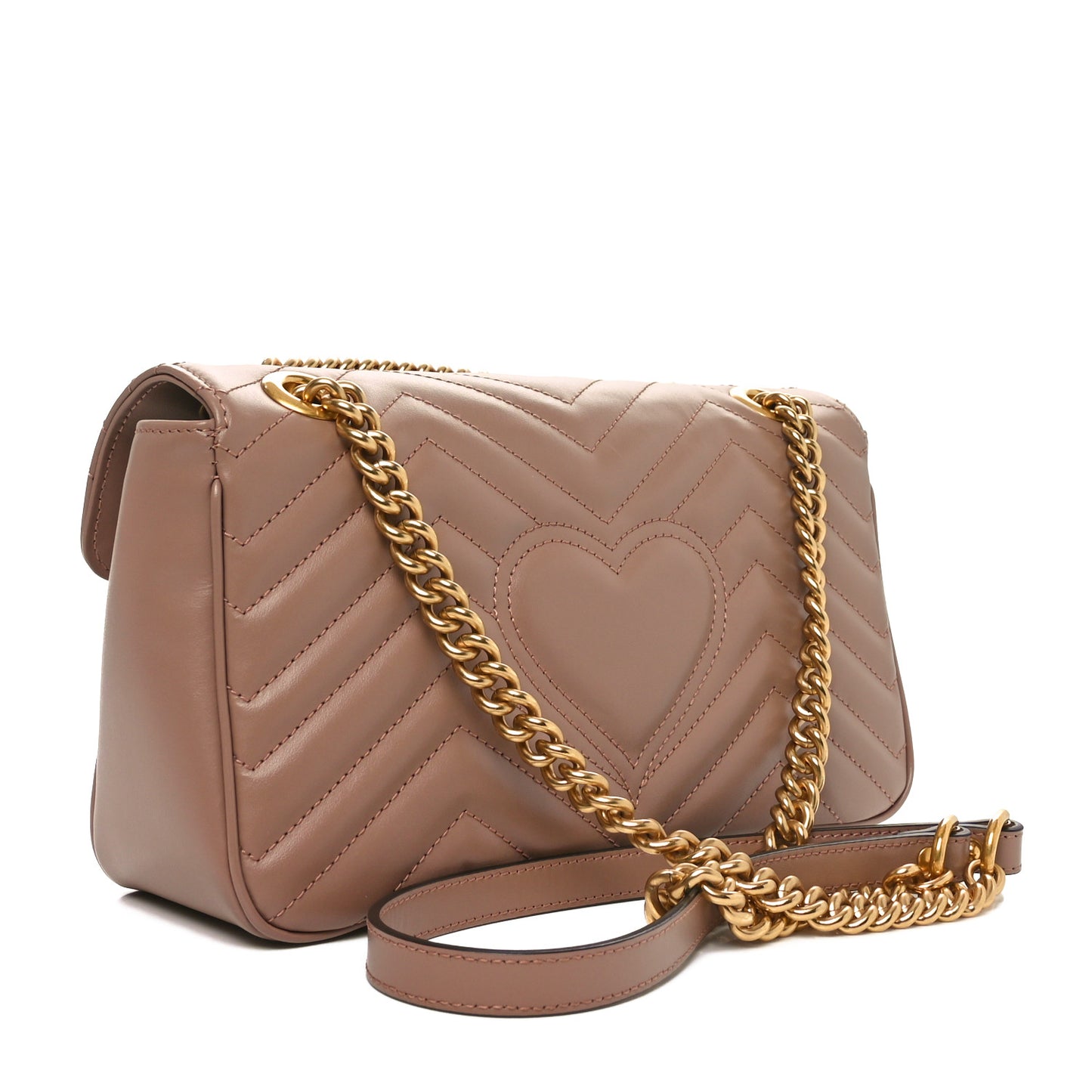 Calfskin Matelasse Small GG Marmont Shoulder Bag Porcelain Rose