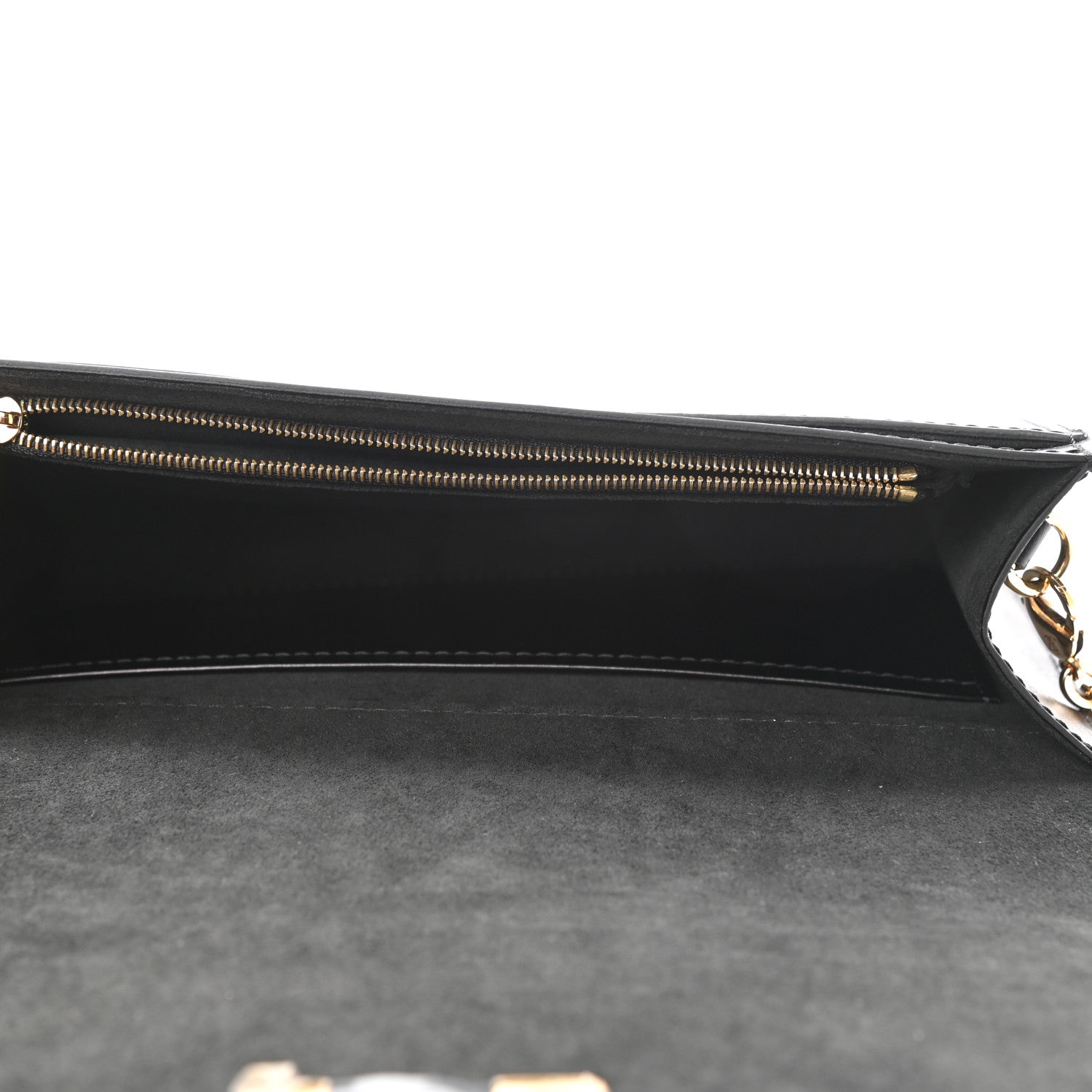 Louis Vuitton Calfskin Chain Louise MM Black 5 of 10