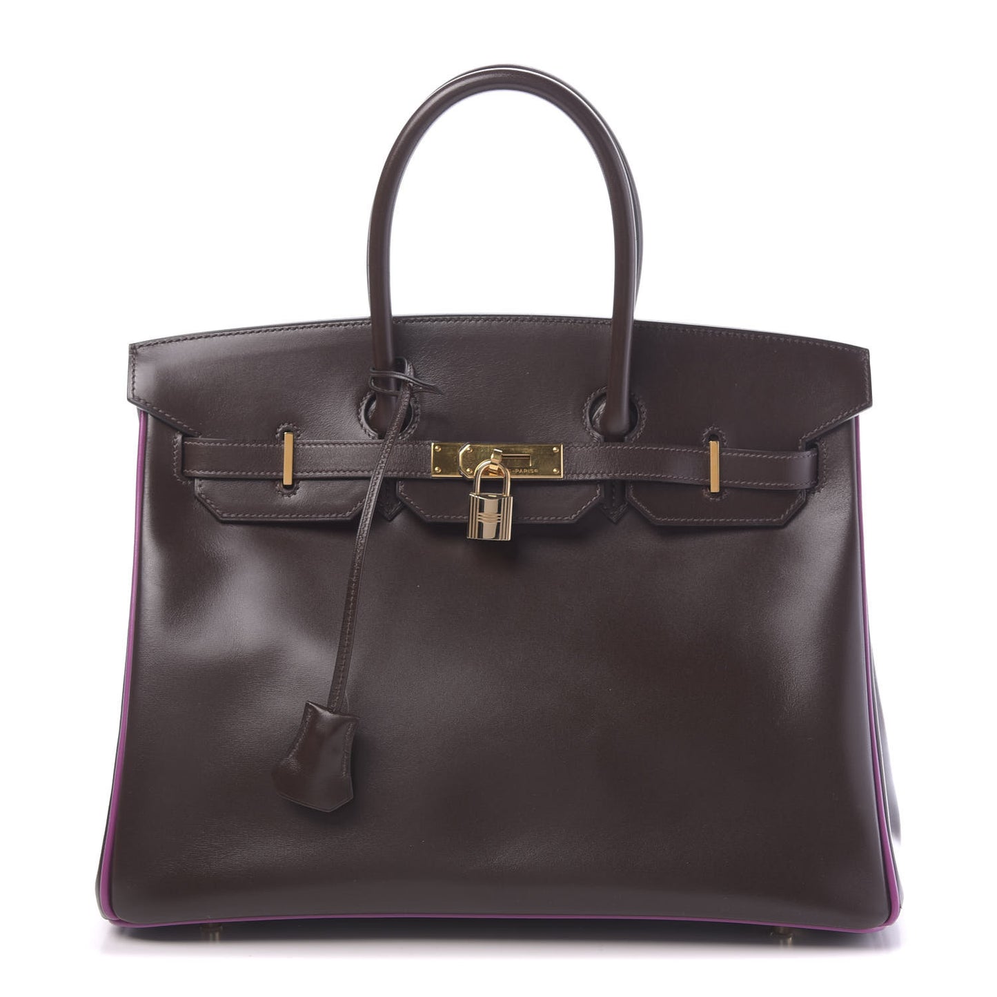 Box Bi-Color Birkin 35 Raisin Cyclamen