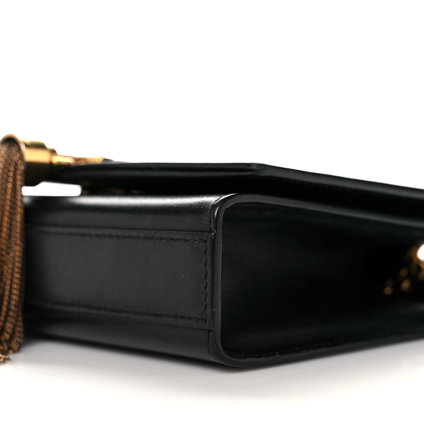 Calfskin Small Classic Monogram Kate Tassel Satchel Black