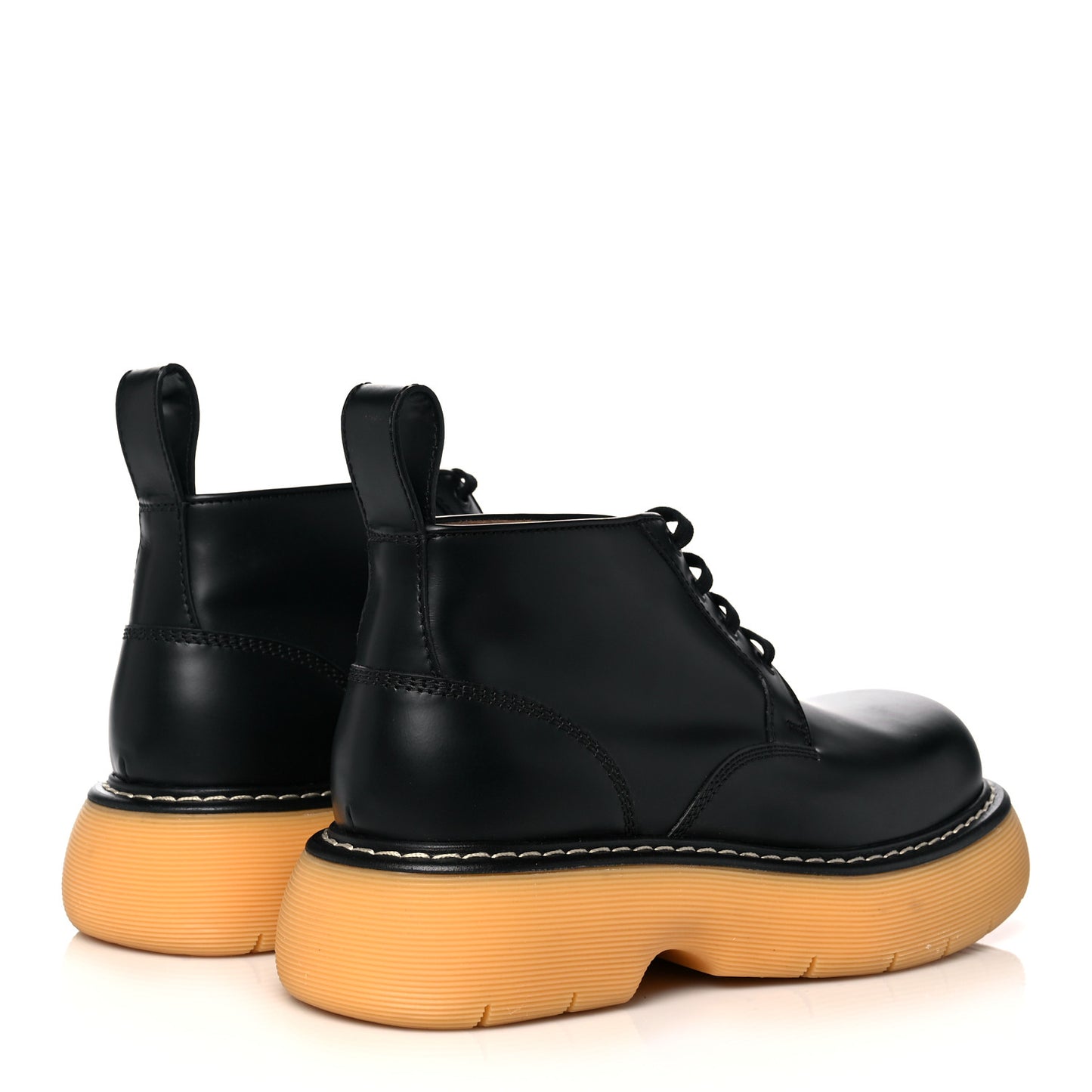 Calfskin Mens The Swell Lace Up Ankle Boots 41 Black Natural Rubber