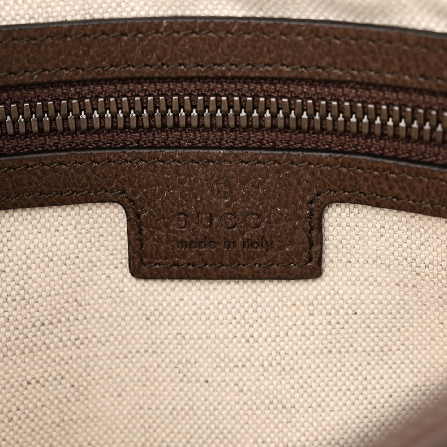 Soft GG Supreme Monogram Medium Ophidia Belt Bag Dark Brown