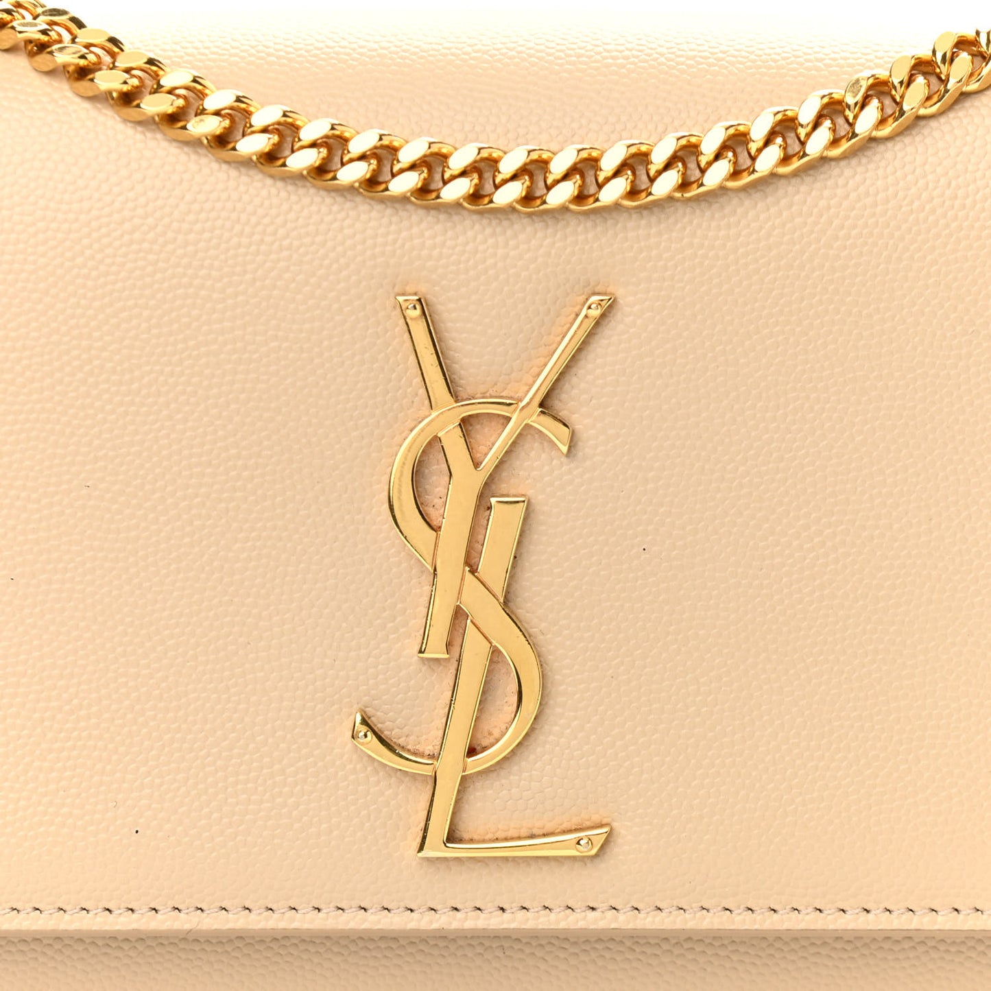 Grain De Poudre Small Monogram Kate Satchel Dark Beige