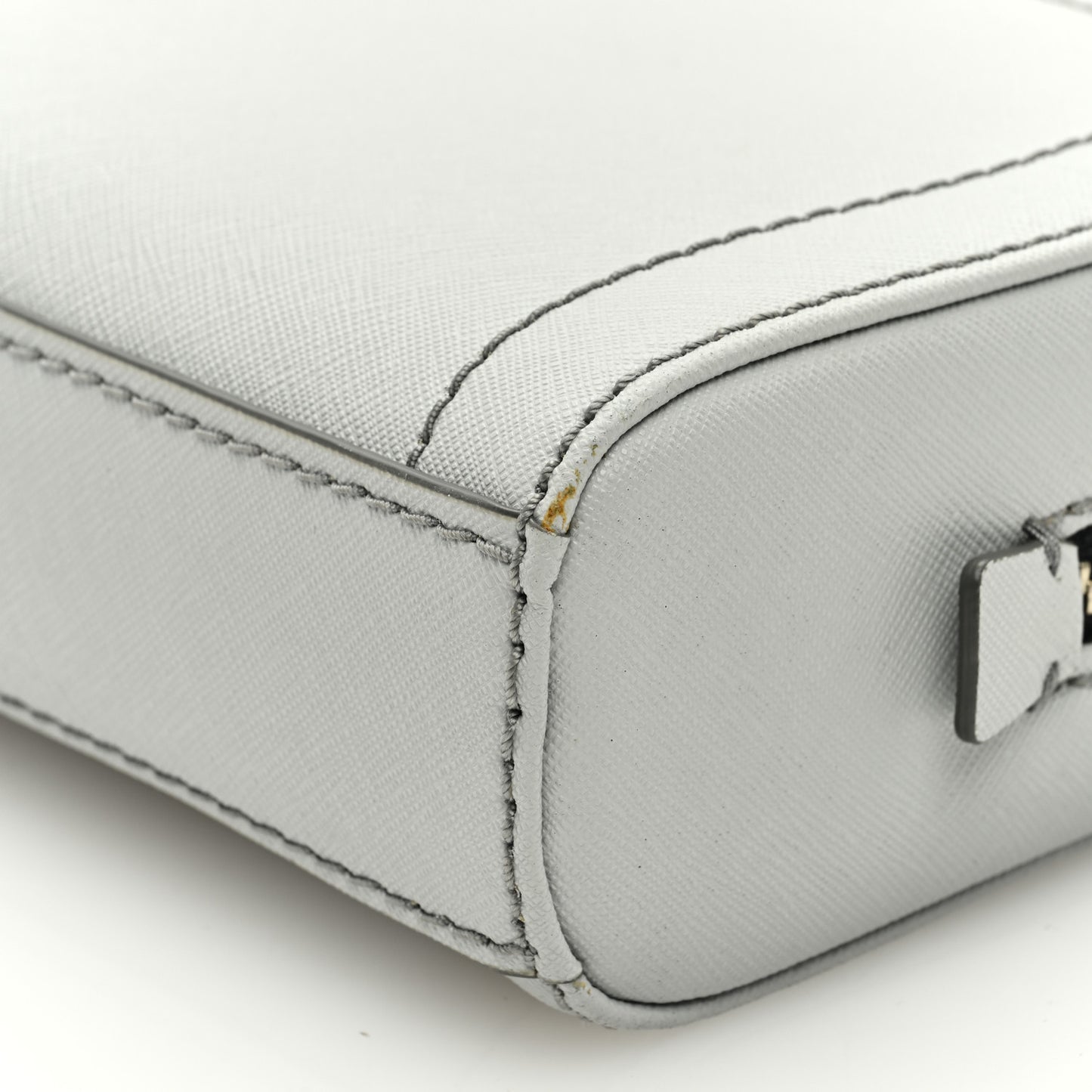 Saffiano Playback Boxed Dome Crossbody Grey