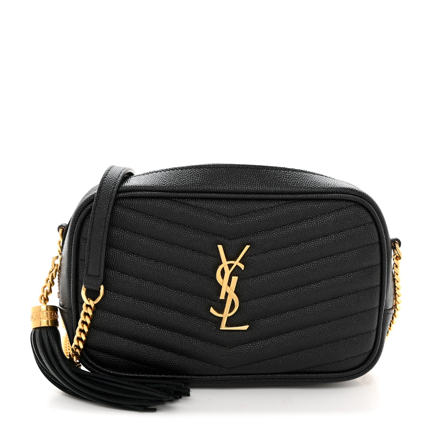 Grain De Poudre Matelasse Monogram Mini Lou Camera Bag Black
