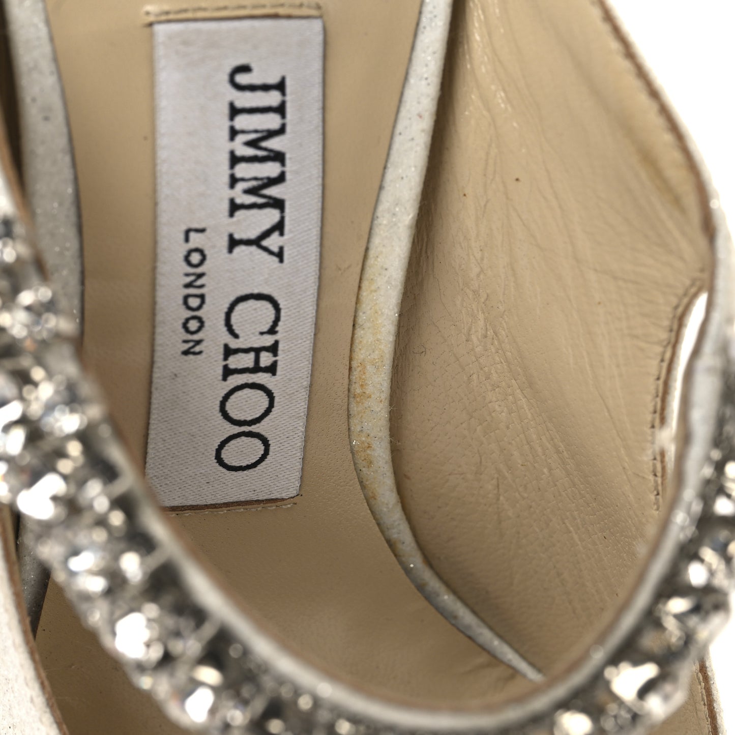 Canvas Glitter Crystal Bing 100 Pumps 36 White