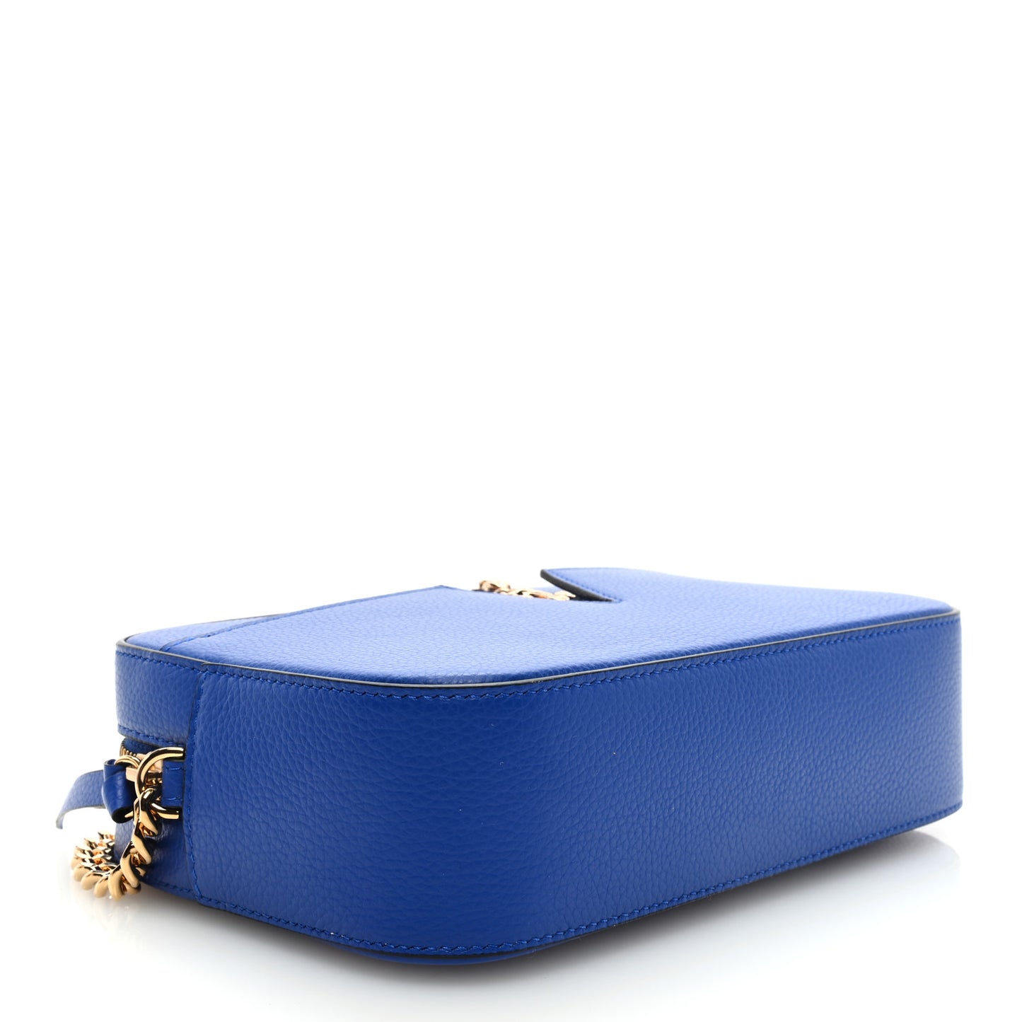 Grainy Calfskin Small Virtus Camera Bag Blue