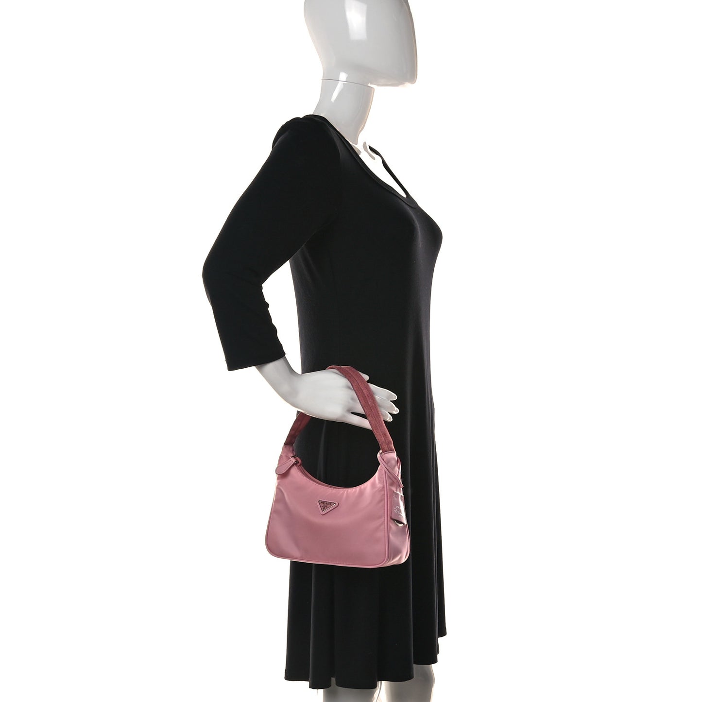 Tessuto Nylon Saffiano Mini Re-Edition 2000 Bag Rosa