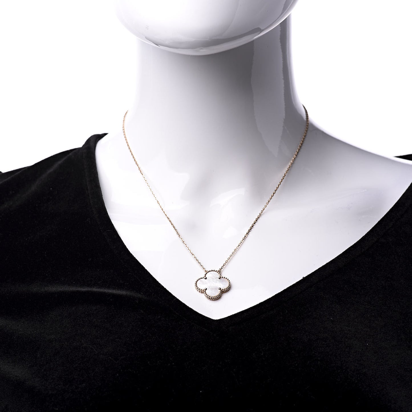 18K Rose Gold Mother of Pearl Magic Alhambra Pendant Necklace