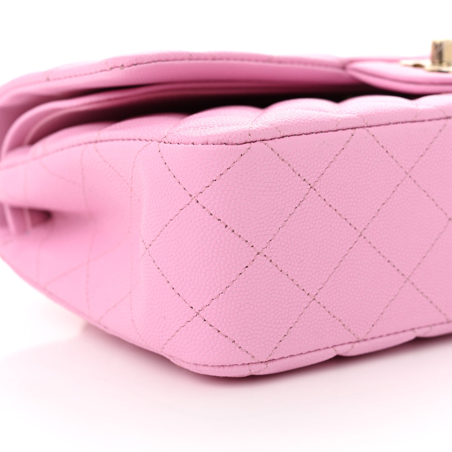 Caviar Quilted Medium Double Flap Lilac