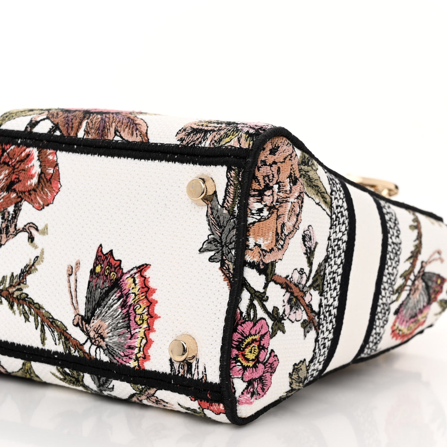 Canvas Embroidered Jardin Botanique Medium Lady D-Lite White Multicolor