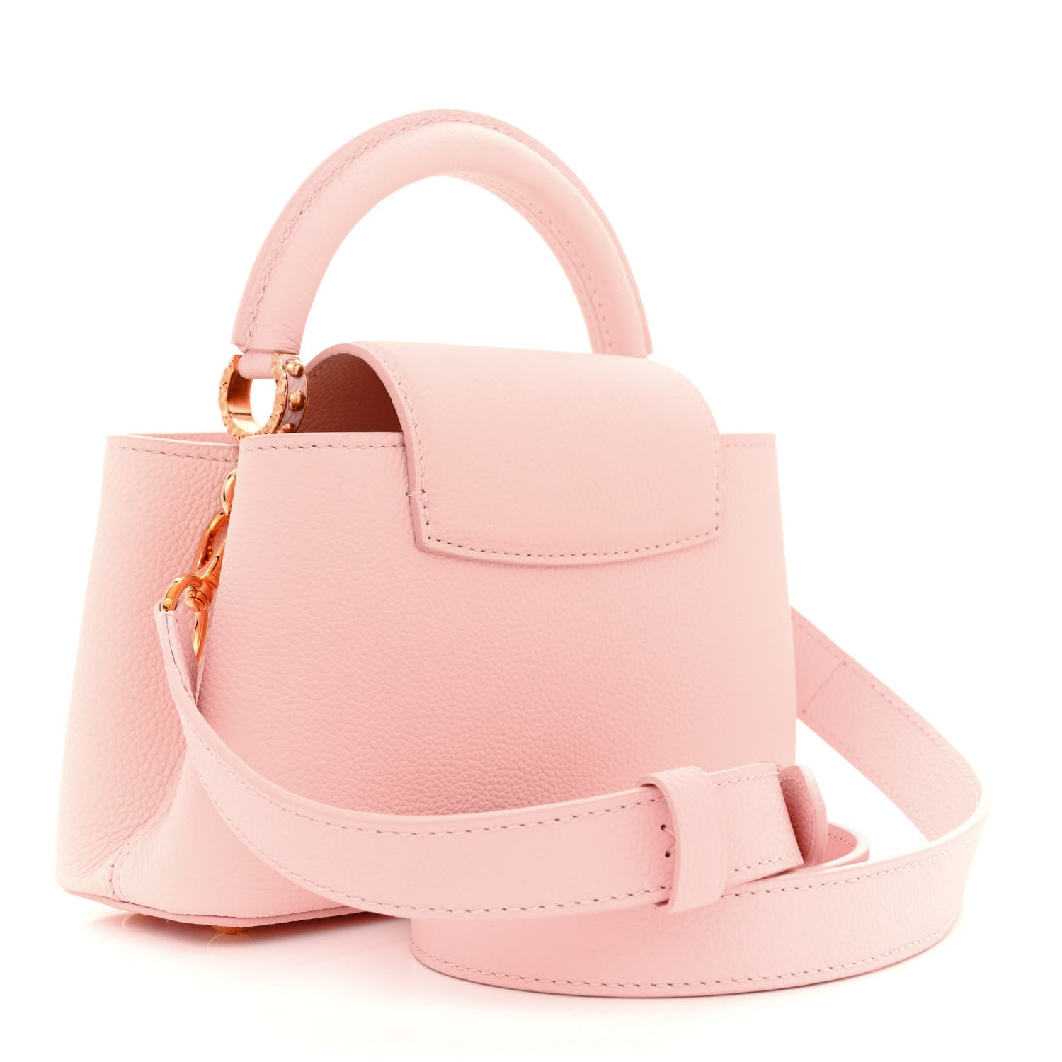 Louis Vuitton Taurillon Capucines East West Mini Rose Jasmin 3 of 11