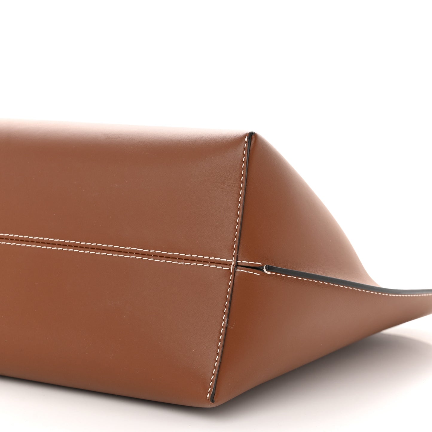 Calfskin Monogram Motif TB Medium Soft Tote Brown