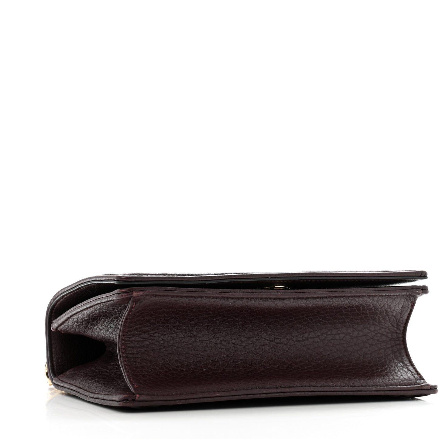 Grained Calfskin Small Diorama Flap Bag Burgundy
